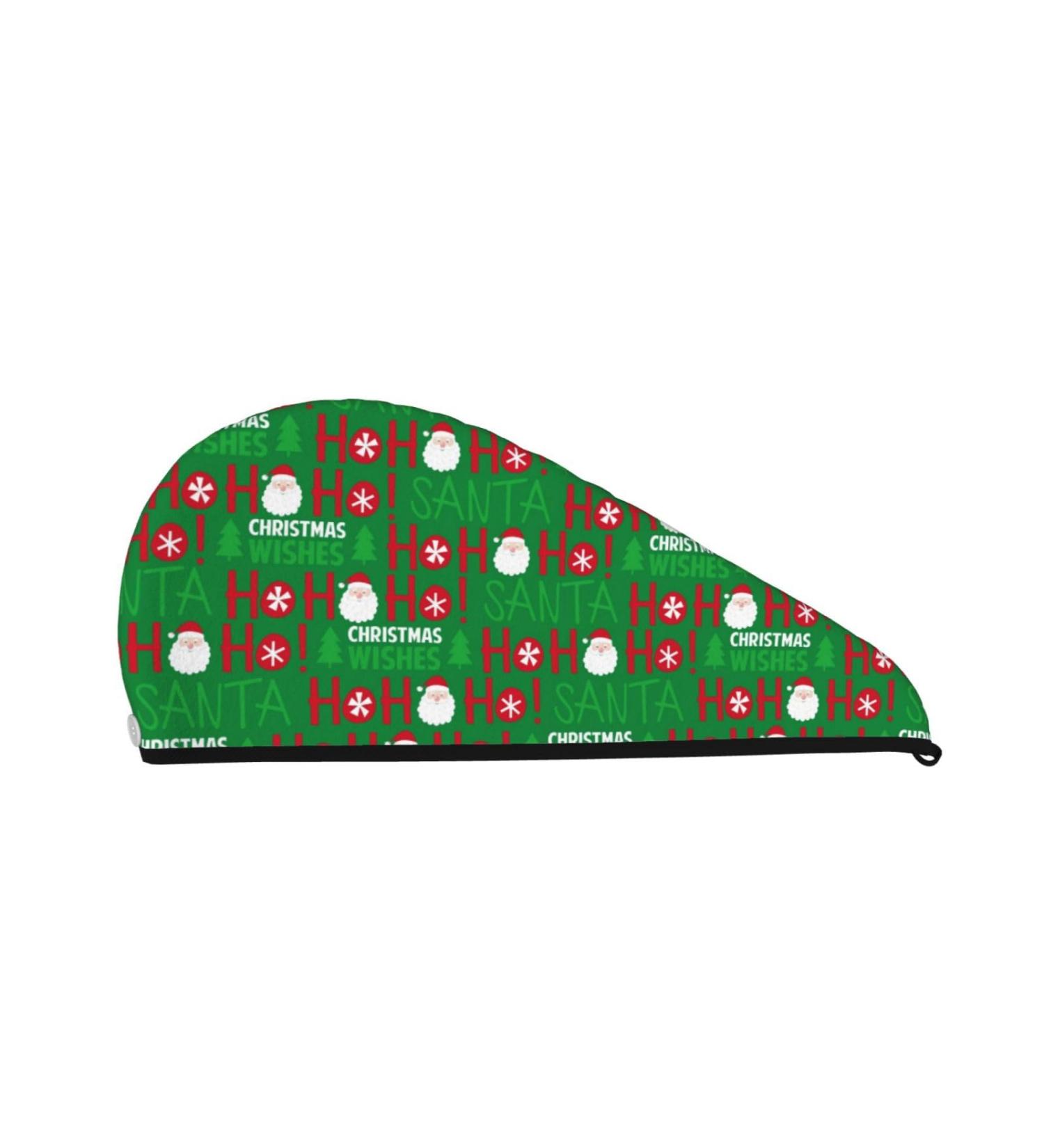 Buy Cute Santa Hair Towel Wrap | Fast Drying Hair Turban & Button Closure | Perfect Hair Care Accessory for All Hair Types - Buy Online on GoSupps.com
