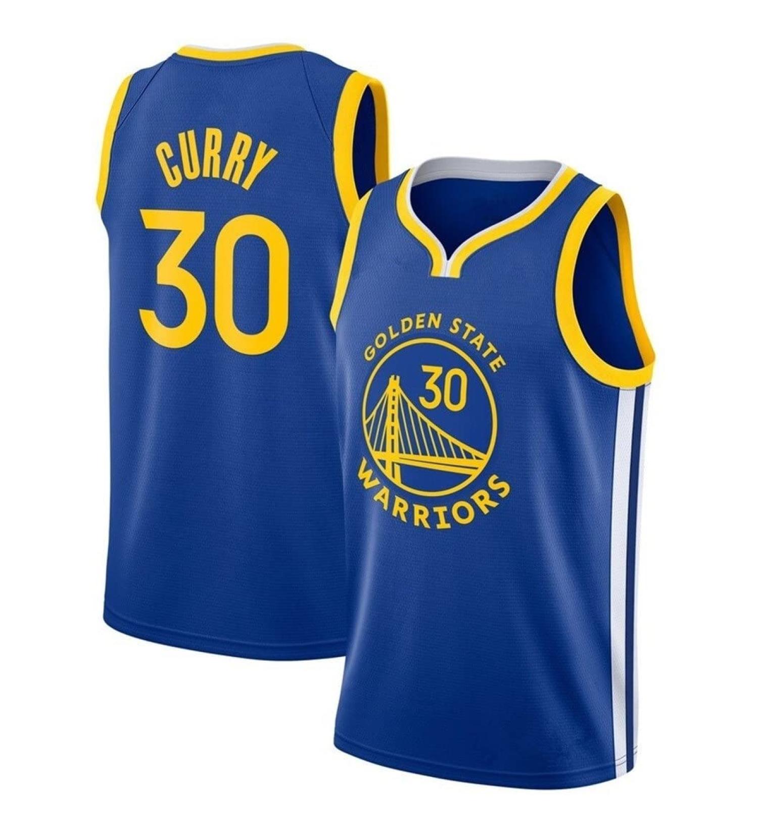 Zeyukeji men jersey-nba jersey new warriors warrior # 30 curry mesh basketball jersey retro memorial basketball sleeves t-shirt (color: blue size: m) m blue