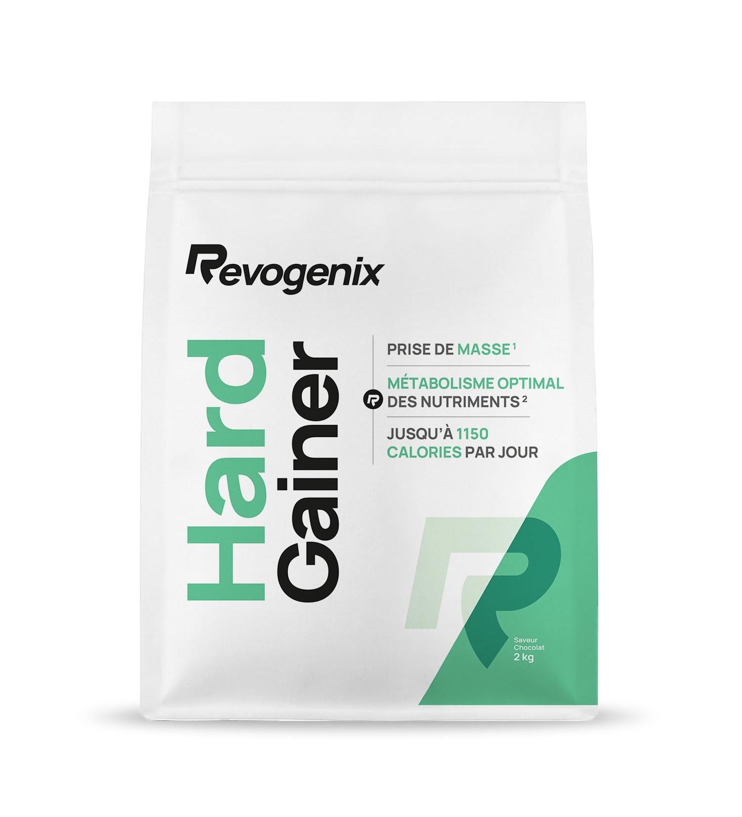 Hard Gainer | Cas ine Micellaire & Maltodextrine | Prise de Masse Musculaire | Hypercalorique Glucides & Prot ines | Chrome & Vitamine B | Mass Gainer Musculation | 2kg Saveur Chocolat | Revogenix Chocolat 2 kg (Lot de 1) - Buy Online on GoSupps.com