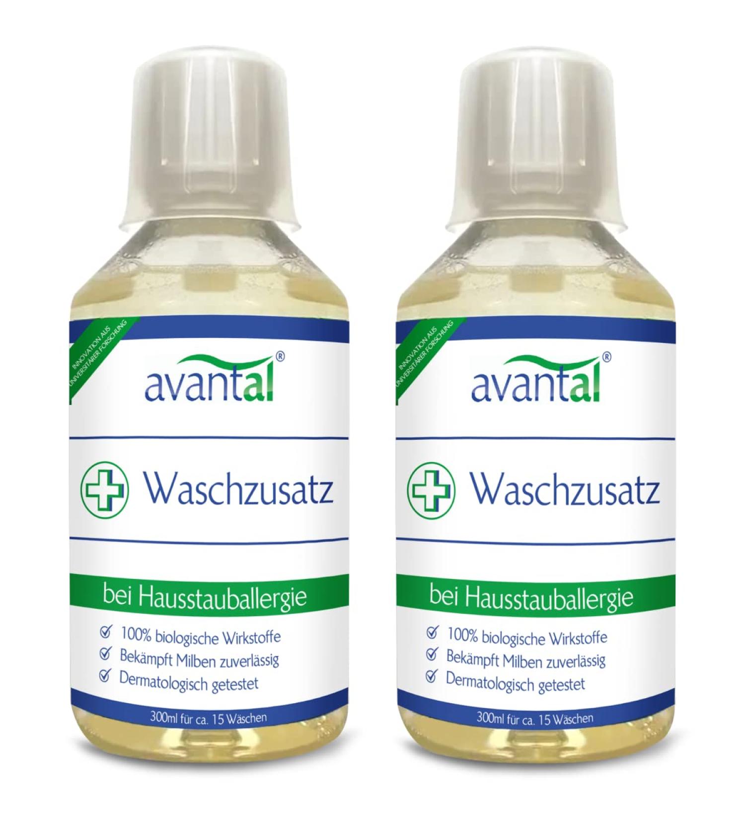 avantal Anti-Mite Detergent Additive | 2 x 300ml Double Pack | Effective Against Dust Mites | International Shipping - Buy Online on GoSupps.com