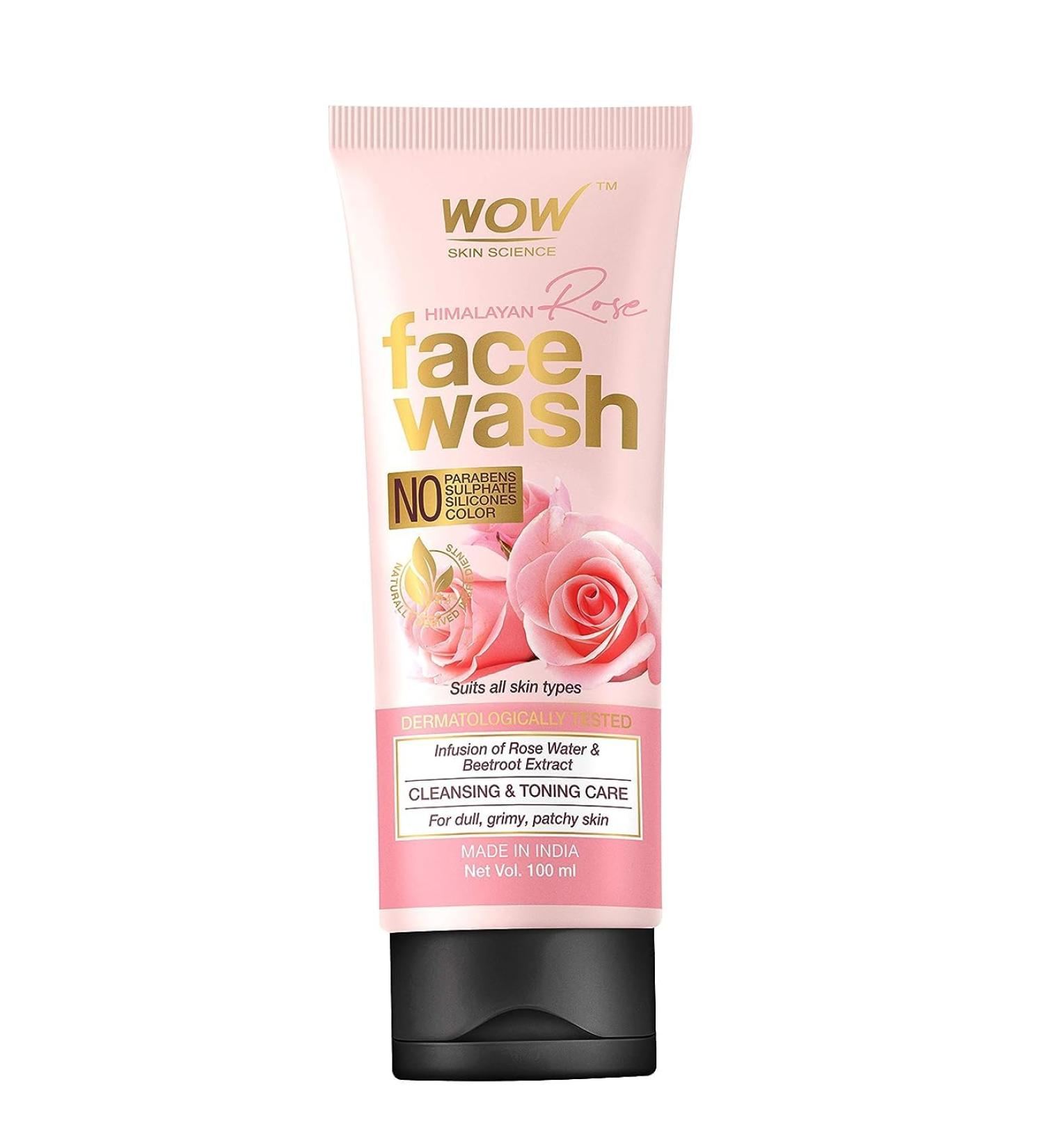 Himalayan Rose Face Wash for All Skin Types | 100ml Cleansing & Dullness Reduction - Buy Online Internationally - Buy Online on GoSupps.com