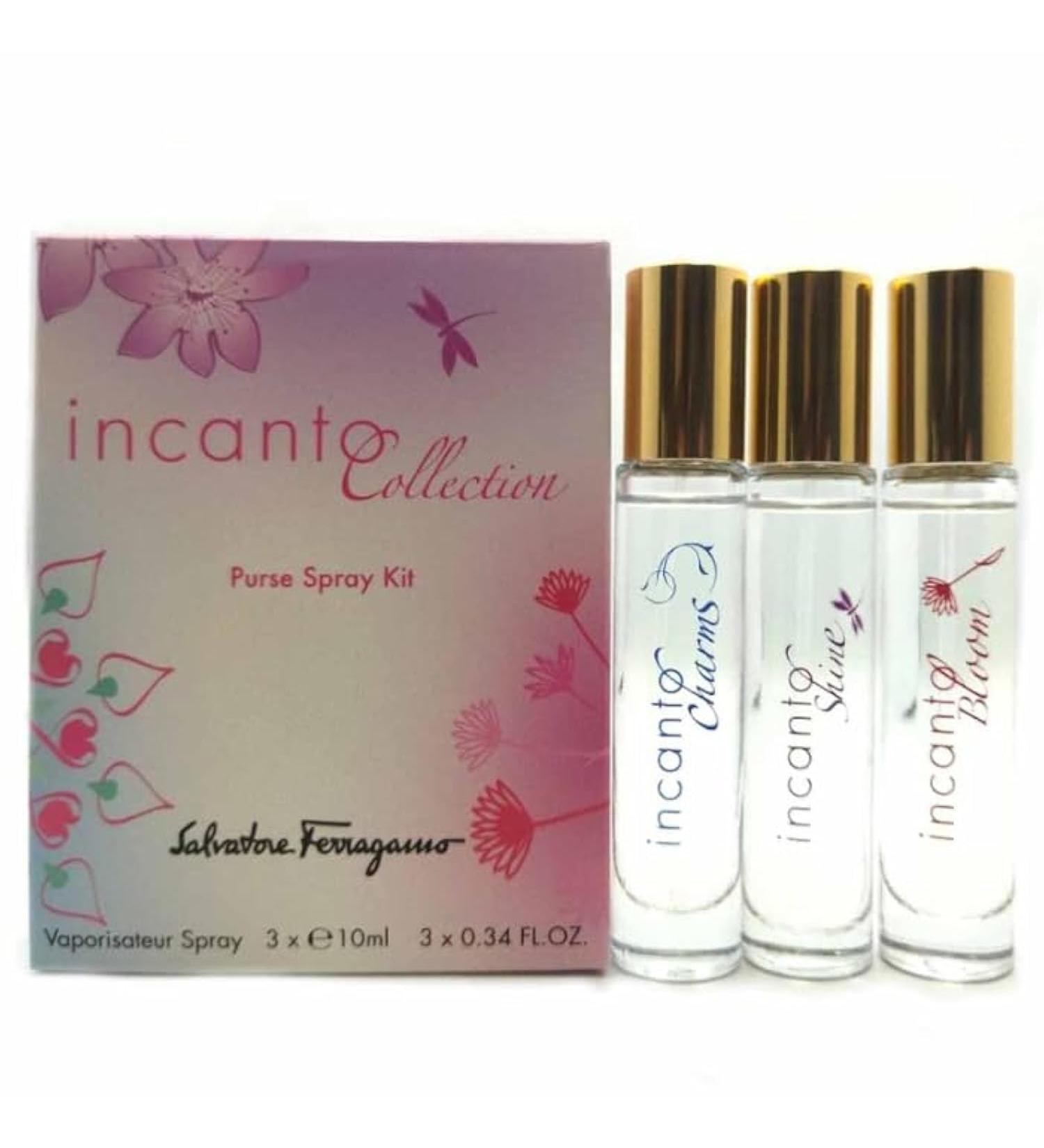 Salvatore Ferragamo Incanto Mini Set Edt 3x10ml - Charms Shine & Bloom | Women s Mini Perfumes Gift Set | Elegant Perfume Trio for Women | Luxurious Fragrance Collection