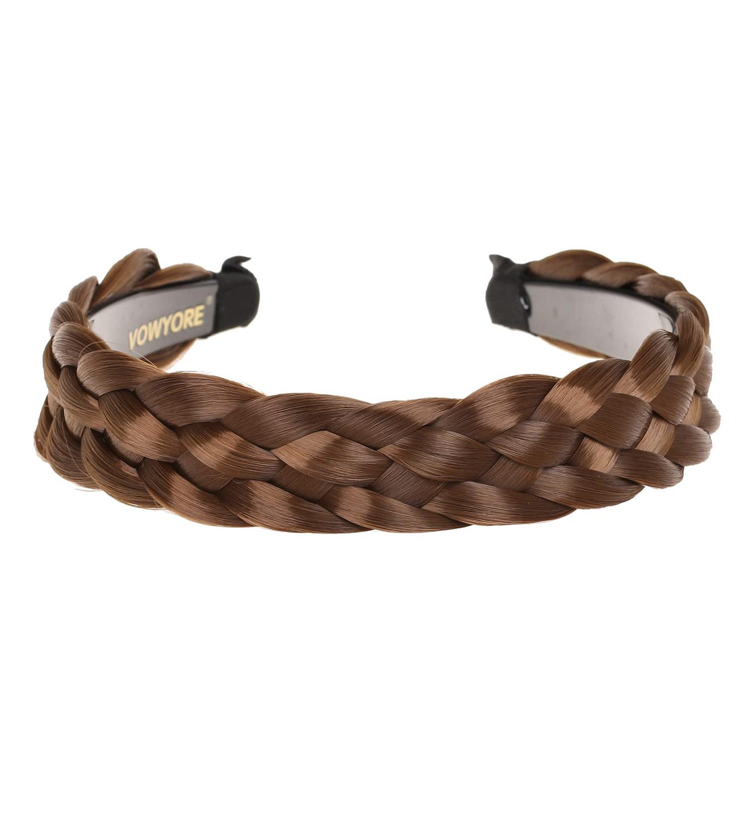 Vowyore Synthetic Hair Braided Headband - 5 Strands Plaited Hair Hoop D-Golor6T - Buy Online on GoSupps.com