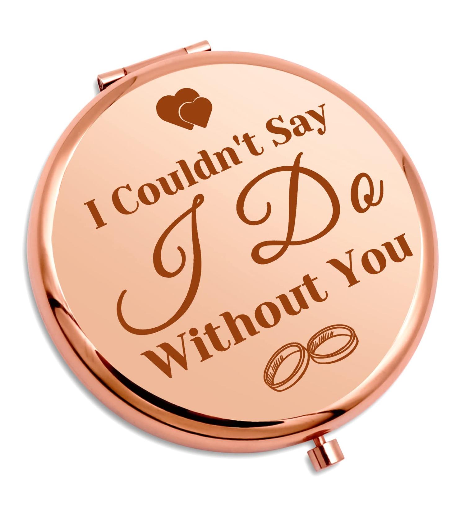 Bridesmaid Thank You Gift - Travel Compact Mirror | Wedding & Bridesmaid Appreciation Gift - Buy Online on GoSupps.com