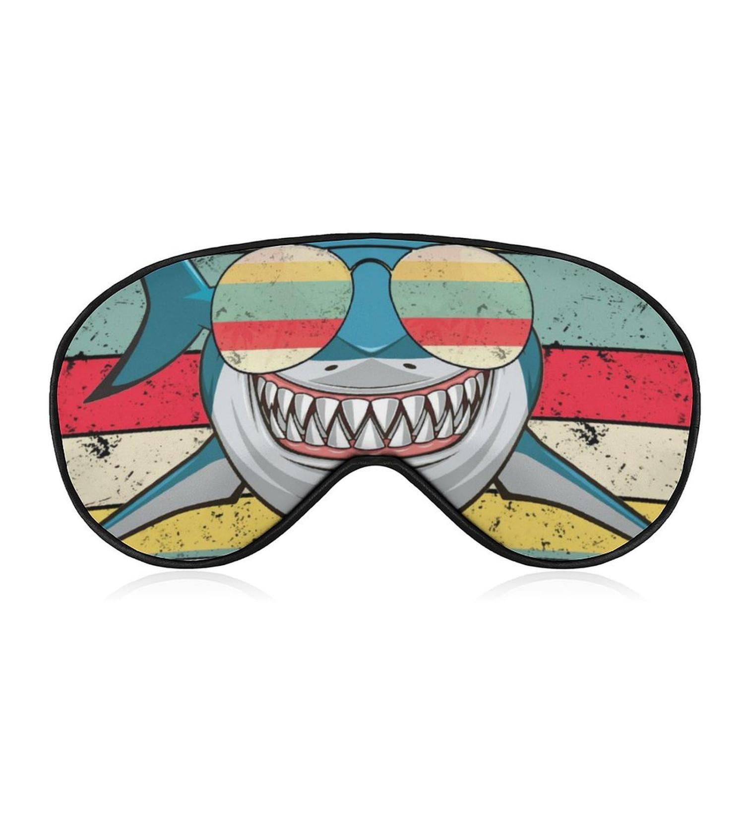 Buy Cute Daddy Shark Sleeping Mask - Soft Eye Mask with Adjustable Strap for Comfortable Sleep - Buy Online on GoSupps.com