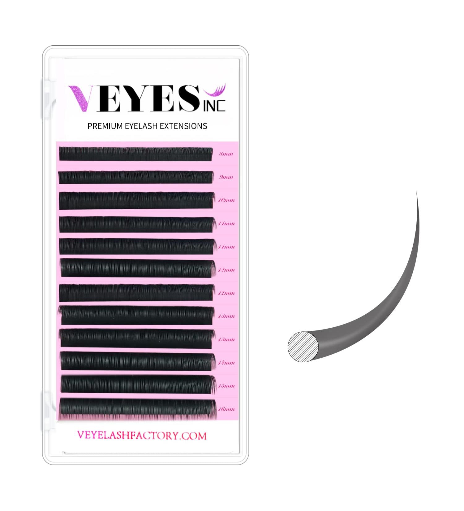 Veyelash 0.15 C Curl Mixed Classic Lash Extensions 8-15mm - Soft and Light Individual Eyelashes for Salon Use - Buy Online on GoSupps.com