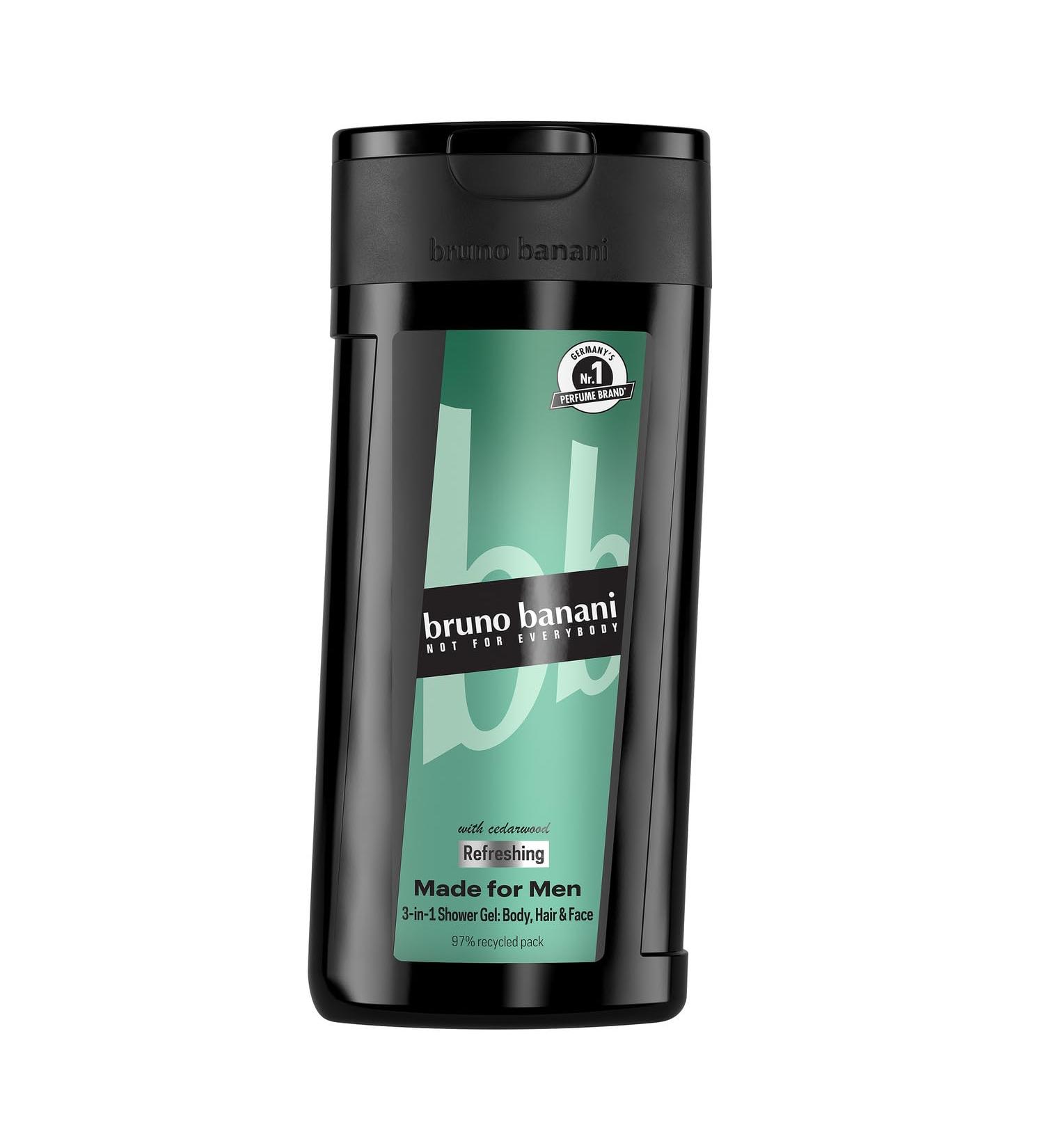 Coty Beauty Germany bruno banani Made for Men 3in1 shower gel for men with refreshing aquatic scent 250 ml - Buy Online on GoSupps.com