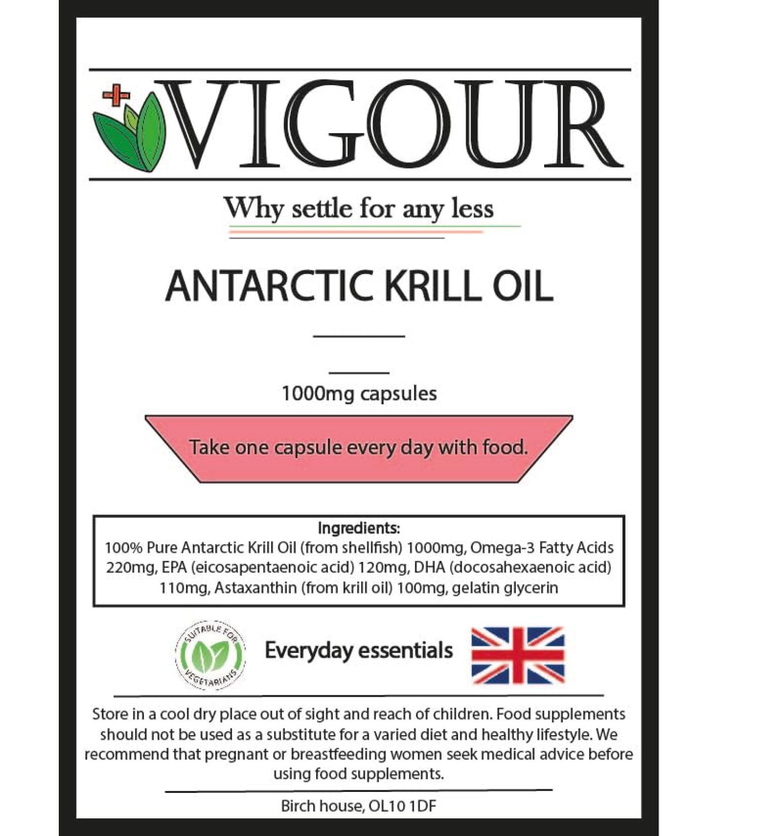 Antarctic Krill Oil - 90 High Strength 1000mg Capsules
