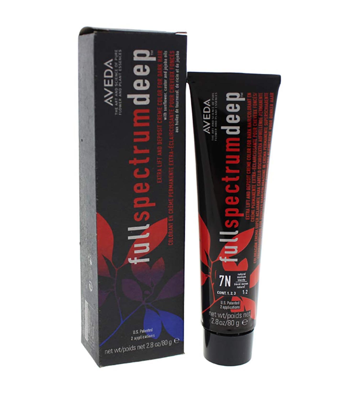 Aveda Full Spectrum Deep Extra Lift & Deposit Permanent Color 7 Natural Medium Blonde - 2.8 oz (80 ml) | International Shipping Available - Buy Online on GoSupps.com