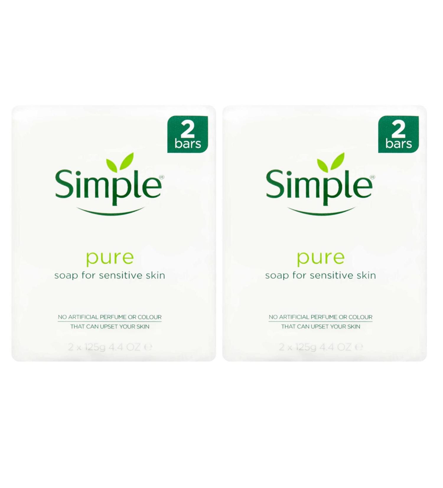 Simple Soap Bar 125g Twin Pack - Set of 4 Packs for Gentle Cleansing - Buy Online on GoSupps.com