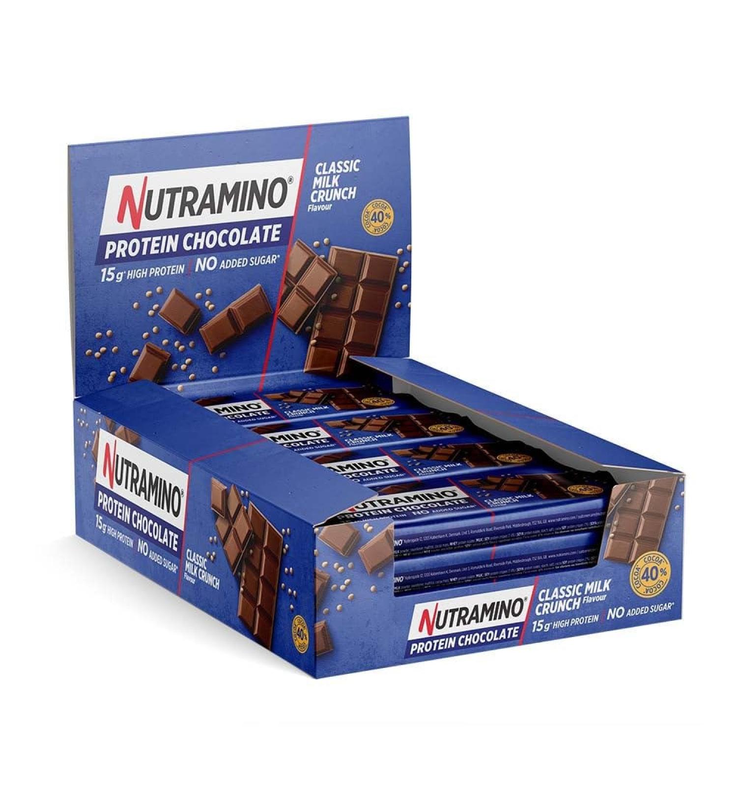 Nutramino | Nutramino Protein Bar (16x50g) | Protein bars | Box of 16 chocolate bars - Buy Online on GoSupps.com