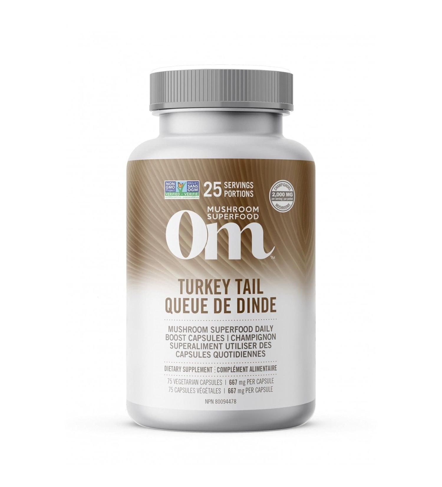 Om Turkey Tail Mushroom 667mg 75 capsules - Buy Online on GoSupps.com