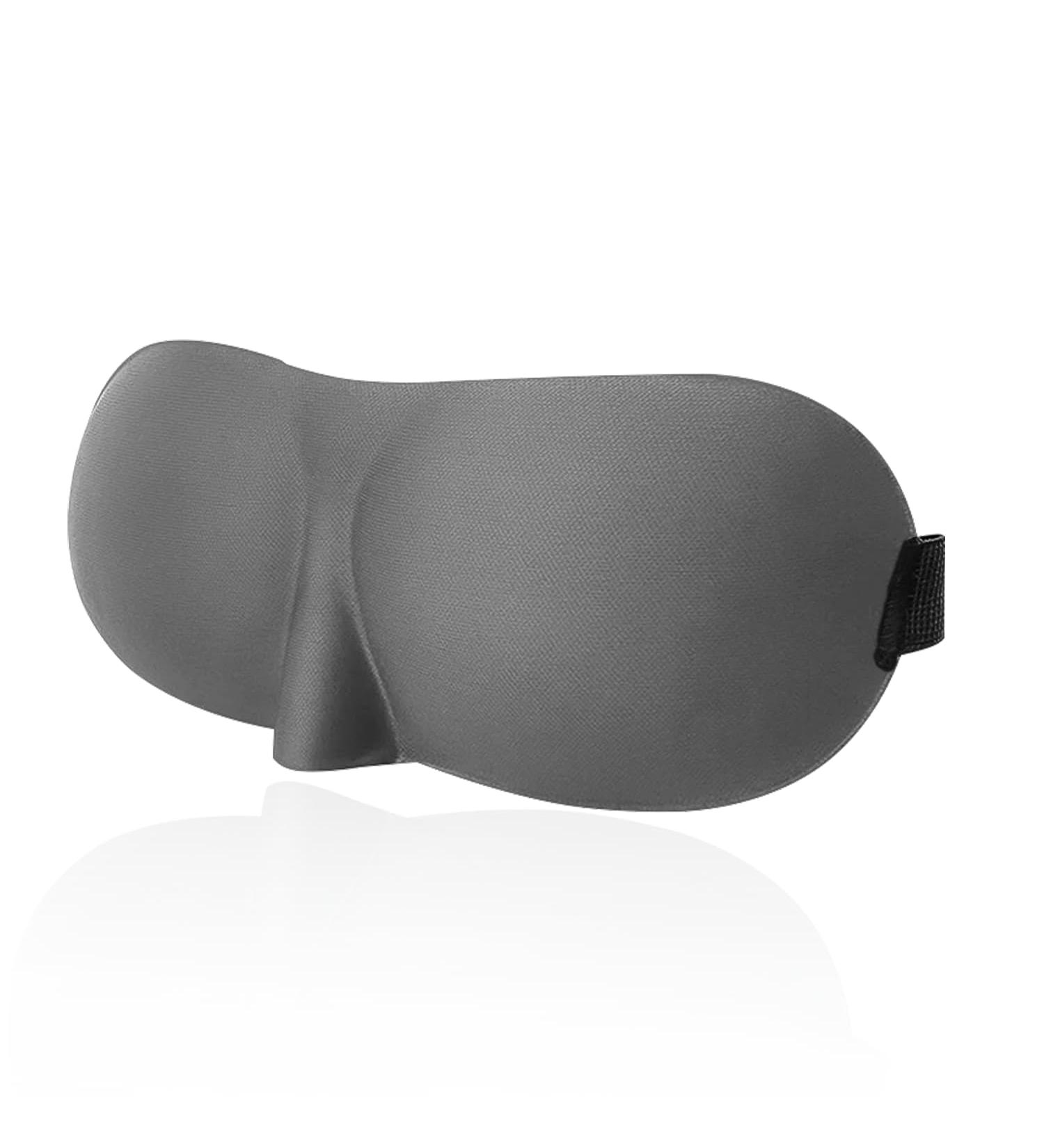 Sleep Masks for Women Men Blackout Blindfold Eye Cover for Travel 3D Eye Mask for Deep Sleep Sleep Mask for Side Sleeper Eye Mask with Adjustable Strap for Sleeping Soft Breathable Eye Cover Grey