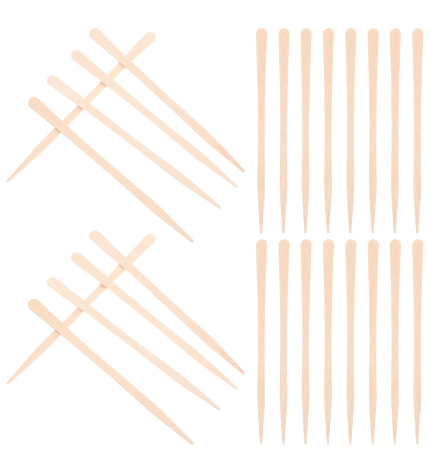 Healvian 100 Wooden Wax Sticks - Chin Eyebrow & Nose Hair Removal Applicators | Premium Quality Spatula for Smooth Skin - Buy Online on GoSupps.com