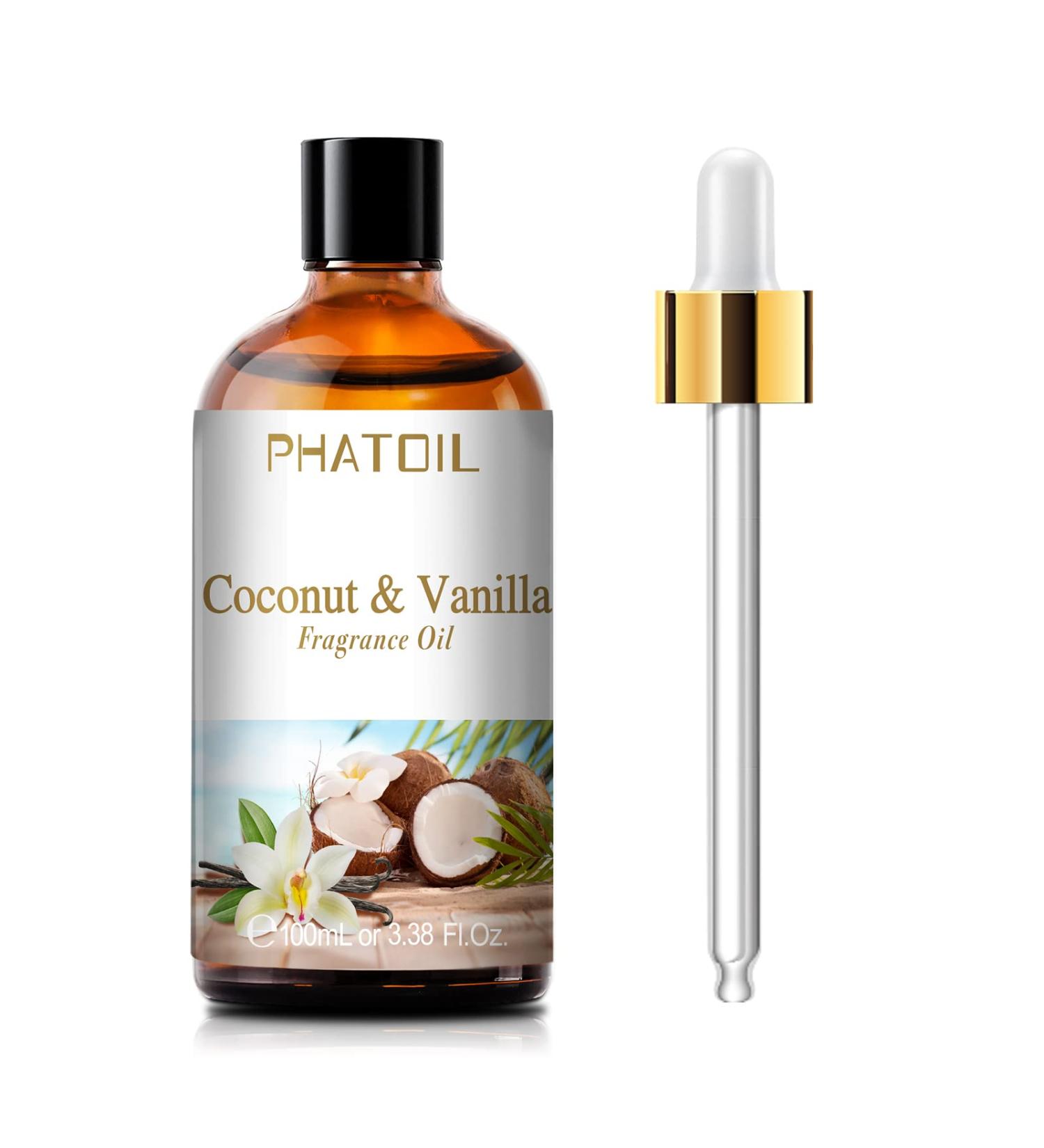 Coconut & Vanilla Fragrance Oil - 3.38FL.OZ | Essential Oils for Aromatherapy Diffuser Yoga DIY Candle & Soap Making - 100ml - Buy Online on GoSupps.com