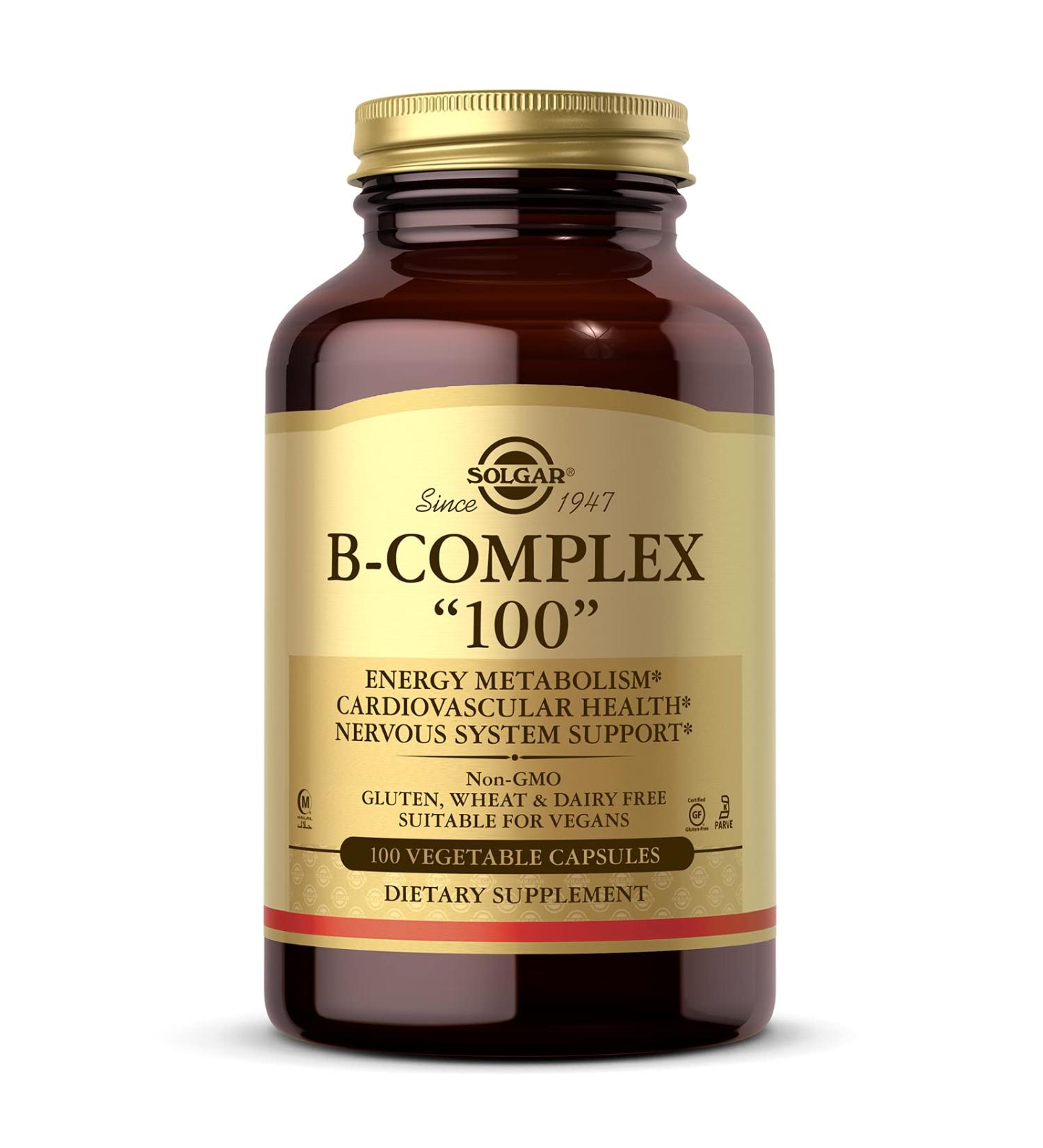 Solgar B-Complex "100" 100 Vegetable Capsules - Buy Online on GoSupps.com