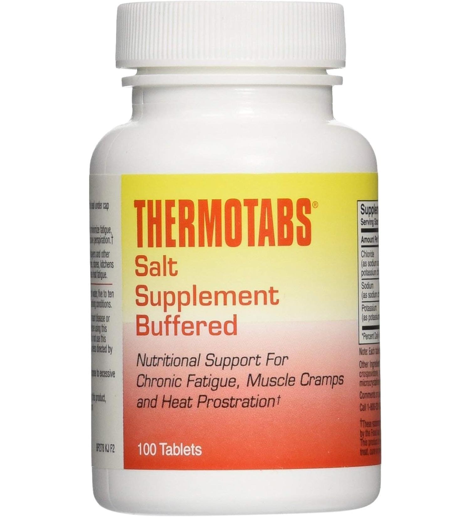 Buy Thermotabs Salt Supplement - Buffered 100 Tablets | Pack of 3 for Best Prices - International Shipping Available - Buy Online on GoSupps.com