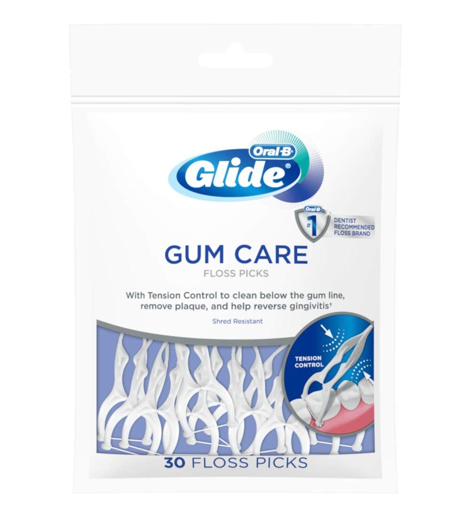 Oral-B Glide Gum Care Floss Picks 30 Count