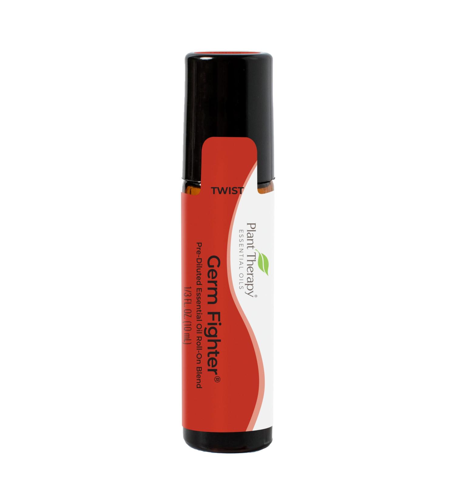 Plant Therapy Germ Fighter Essential Oil Blend - 100% Pure Pre-Diluted Roll-On for Natural Wellness - Travel Size 10 mL Aromatherapy - Buy Online on GoSupps.com