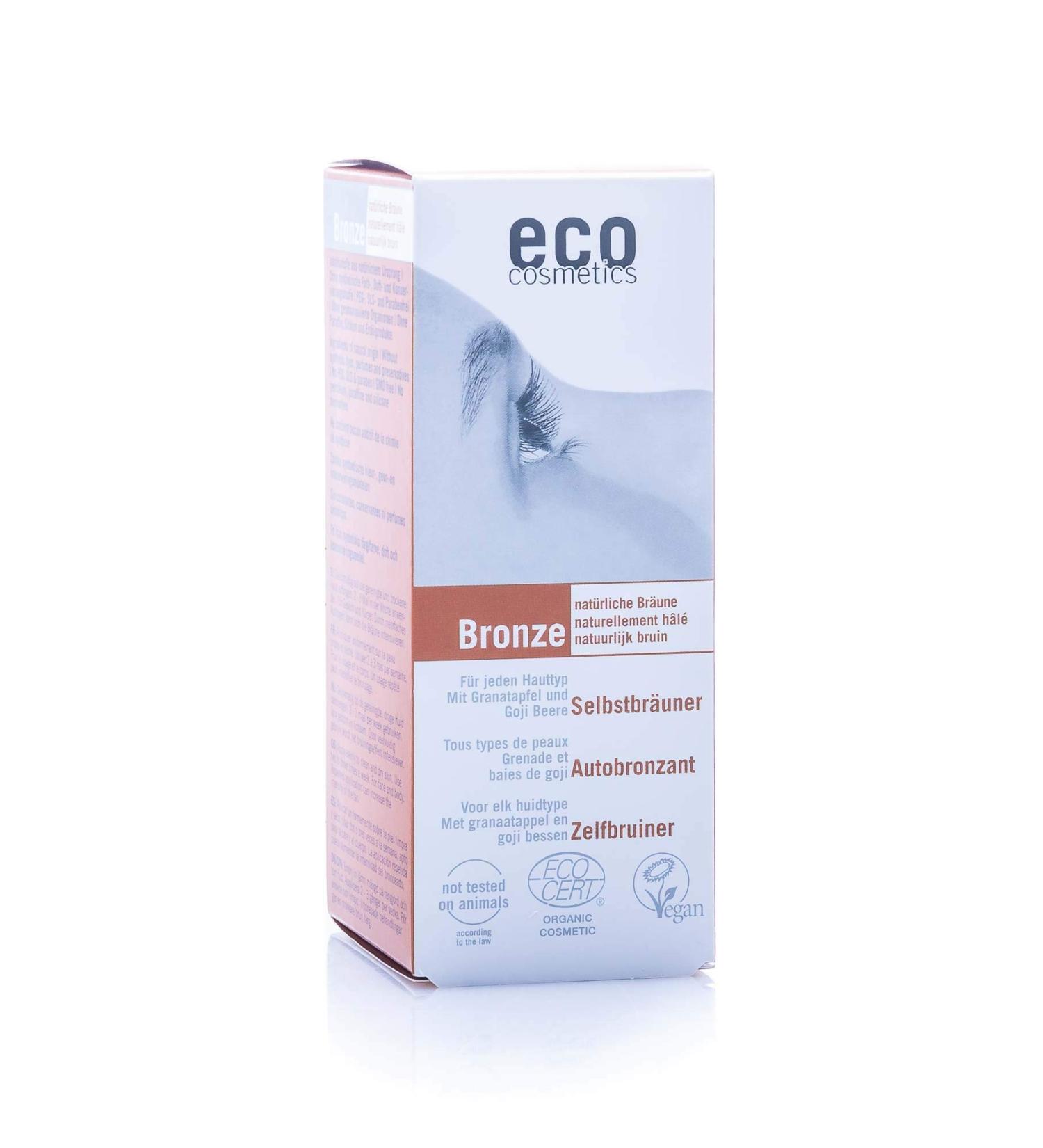 Eco Cosmetics Self-Tanning Lotion with Pomegranate & Goji Berry - 75ml - Natural Sunless Tanning for All Skin Types - Buy Online on GoSupps.com