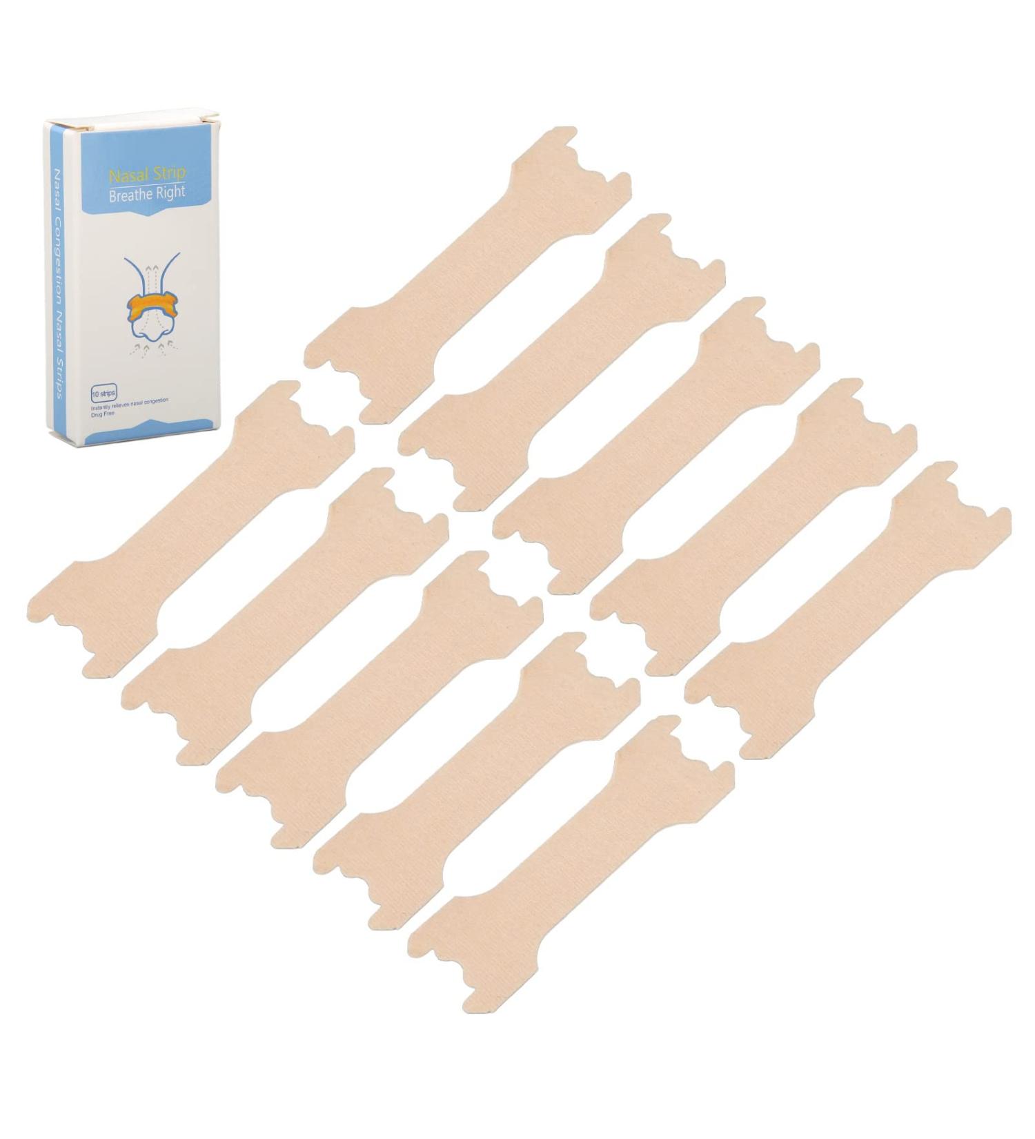 XPSSJMU 10-Pack Nasal Strips for Improved Sleep, Snoring Reduction, and Nasal Congestion Relief - Buy Online on GoSupps.com