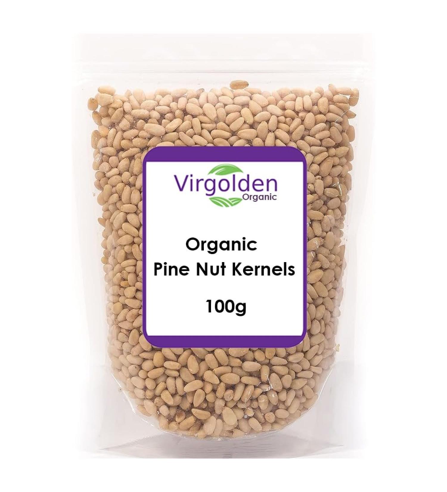 Organic Pine Nut Kernels 100g by Virgolden Organic