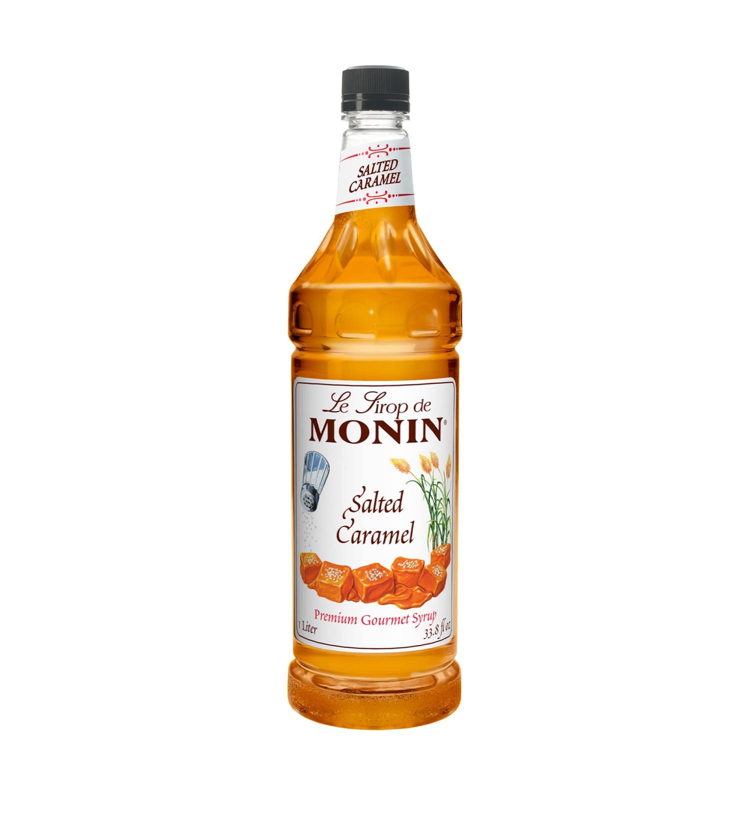 Monin Salted Caramel Syrup 1L | Delicious Caramel Flavor | Pack of 1 - Buy Online on GoSupps.com