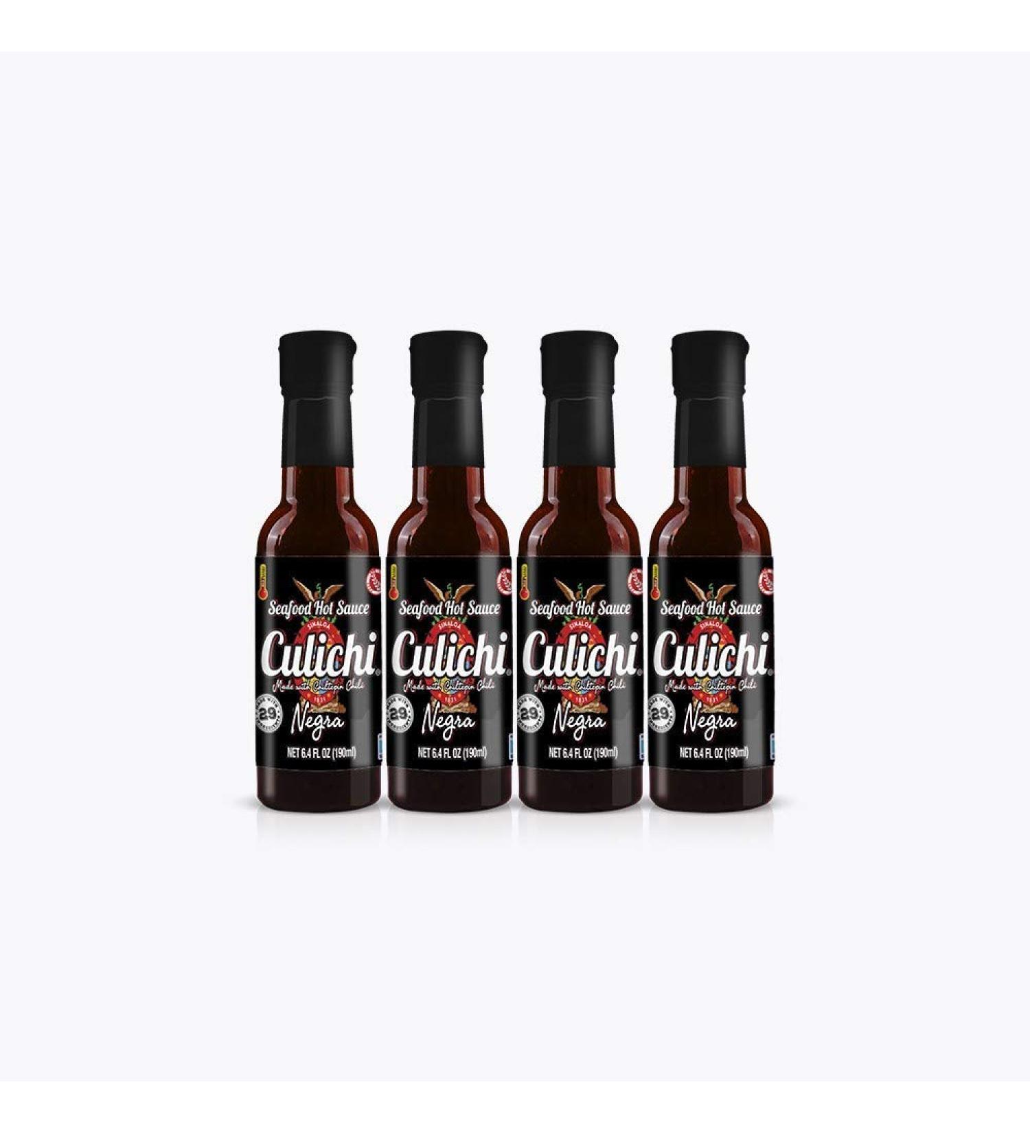 Salsa Culichi Negra/ Seafood Sause Quantity of 4 Bottles 6.4oz