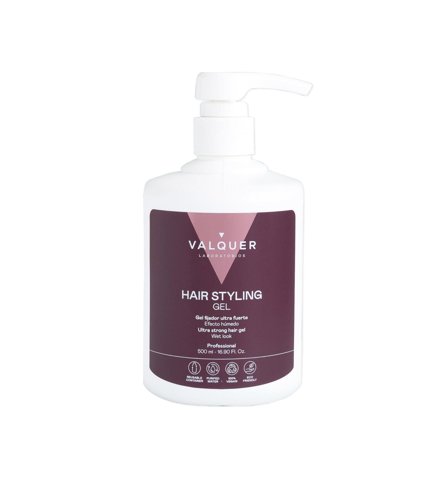 Valquer Profesional Ultra-strong hair fixing gel. Hair gel. Vegan and sulfate-free. vegan. Hair gum. Hair fixation. Define hairstyle - 500 Ml - Buy Online on GoSupps.com
