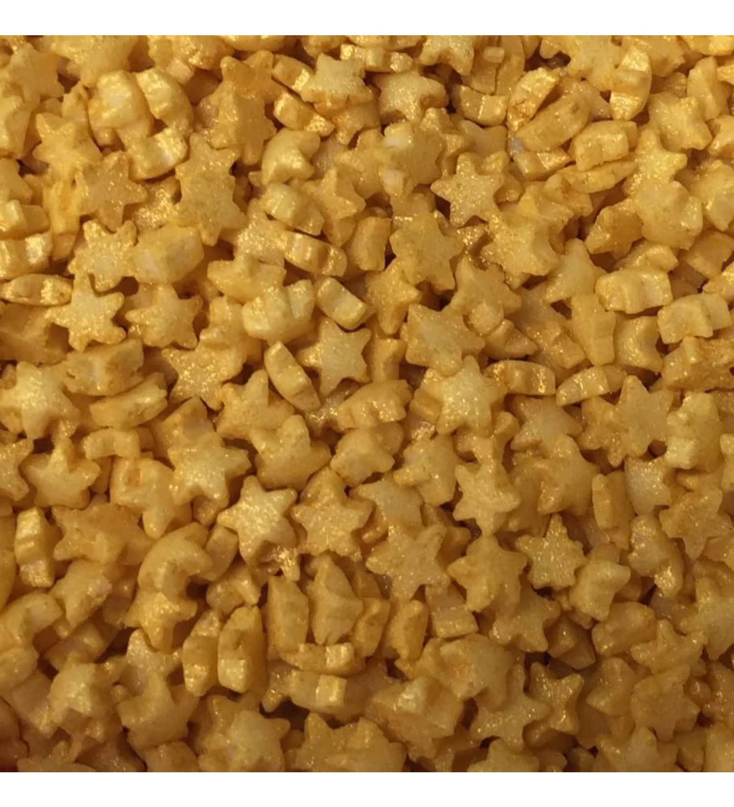 GOLD STARS Sprinkles 1474 edible sugar cake decorations 50g - Buy Online on GoSupps.com