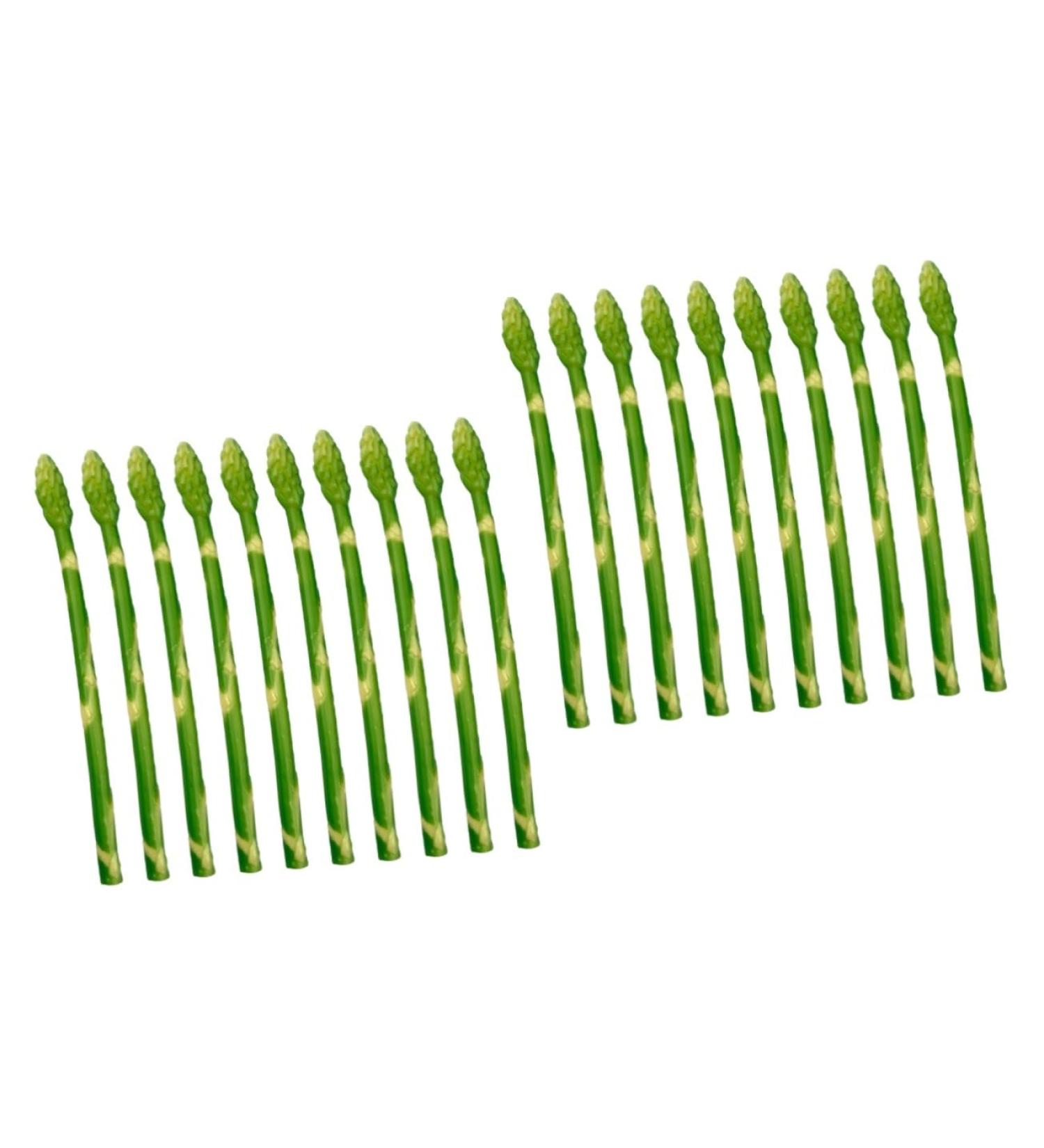 HOMSFOU 20 Pcs Simulated Asparagus Ornaments Pretend Play Food Fake Bamboos Food Faux Veggies Fake Food Model Asparagus Models Simulated Food Artificial Asparagus Model Pvc Vegetable Plant Light Greenx2pcs 19X0.9CMx2pcs - Buy Online on GoSupps.com