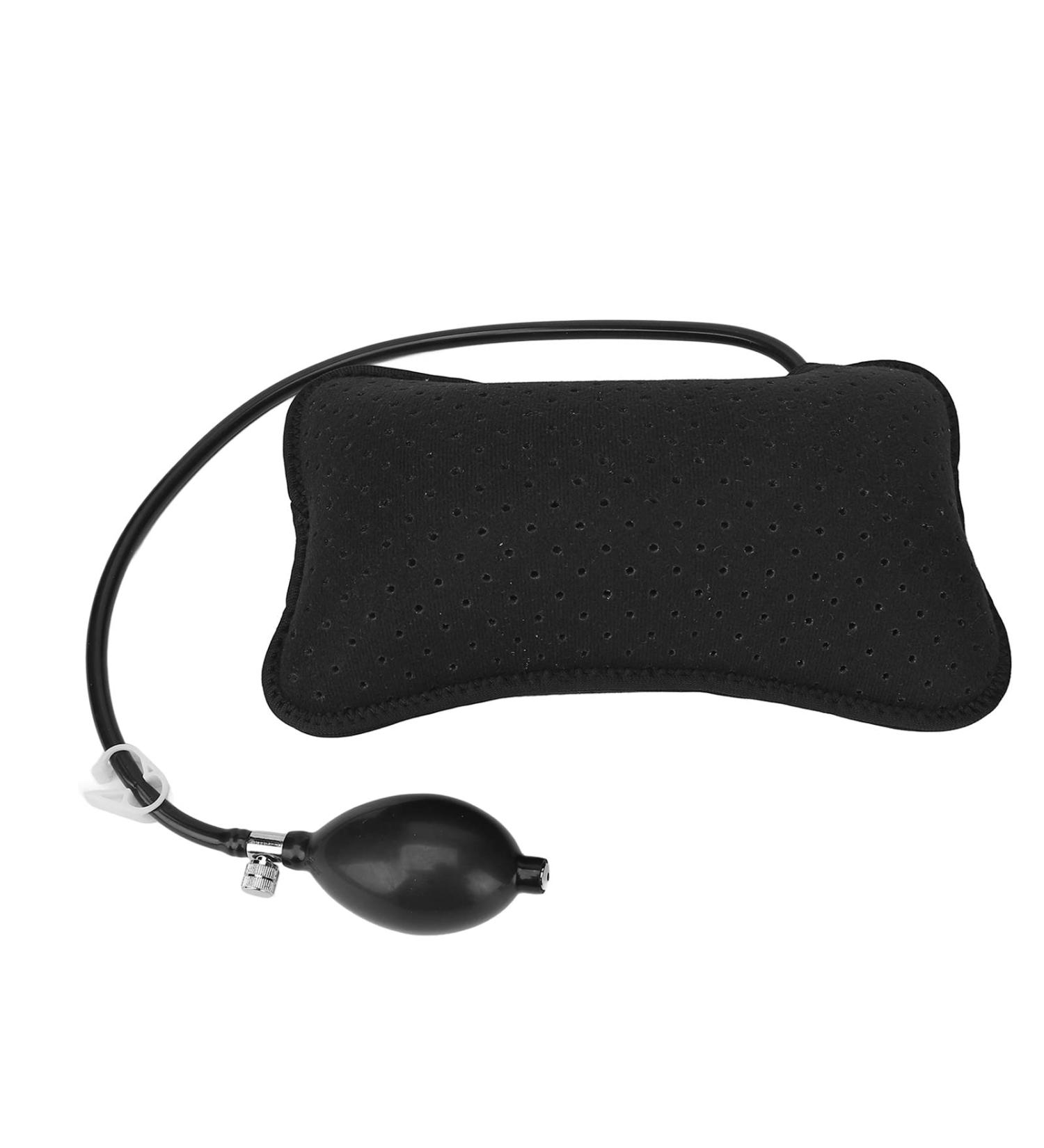 EQULUP Inflatable Lumbar Pillow | Self-Inflating Back Support | Adjustable Travel & Office Pillows | Perfect for Car & Travel - Black - Buy Online on GoSupps.com