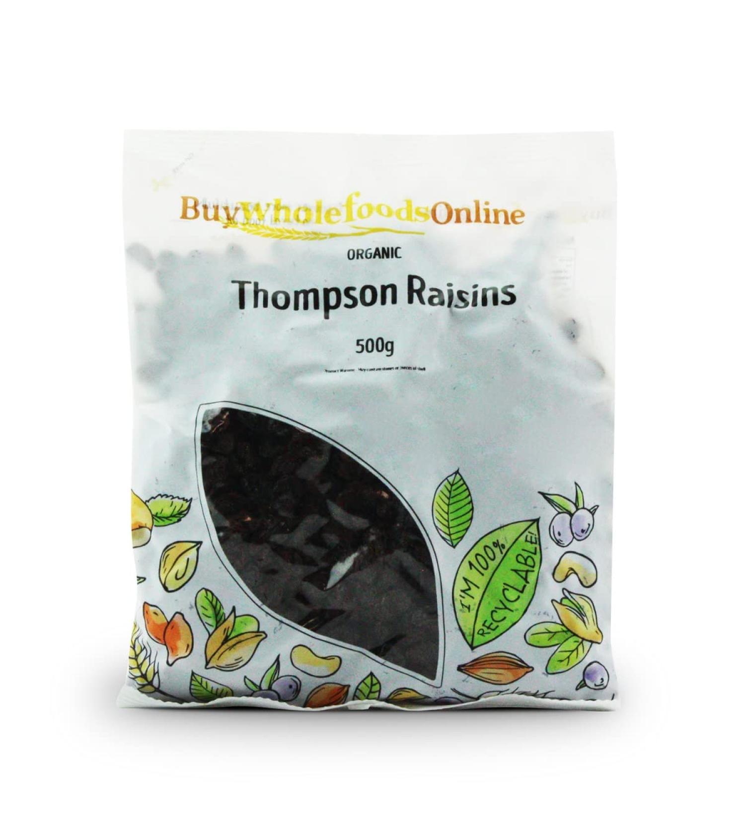 Organic Thompson Raisins 500g (BWFO)
