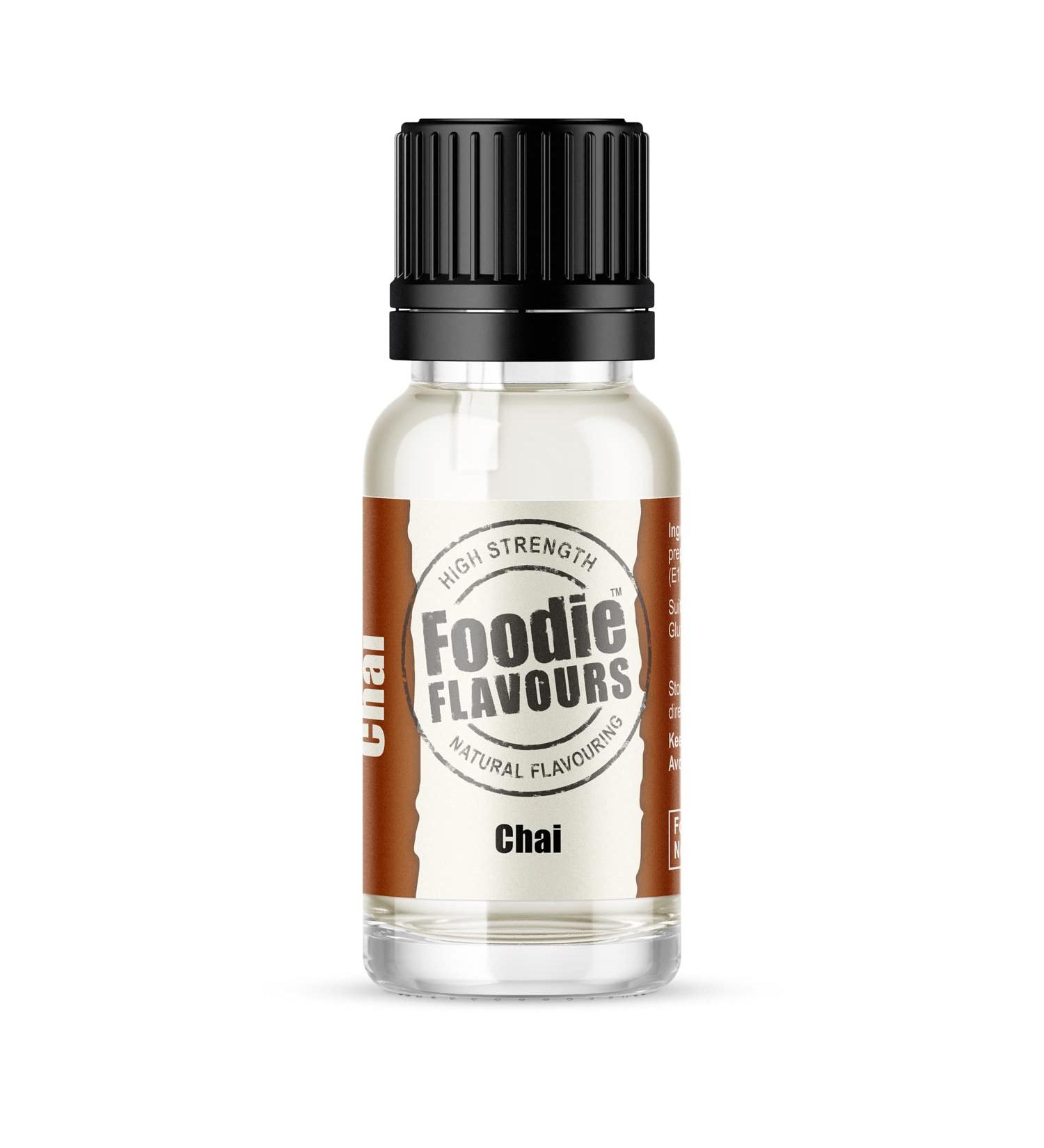 Foodie Flavours Chai Natural Flavouring 15ml - High Strength | Premium Quality - Buy Online on GoSupps.com