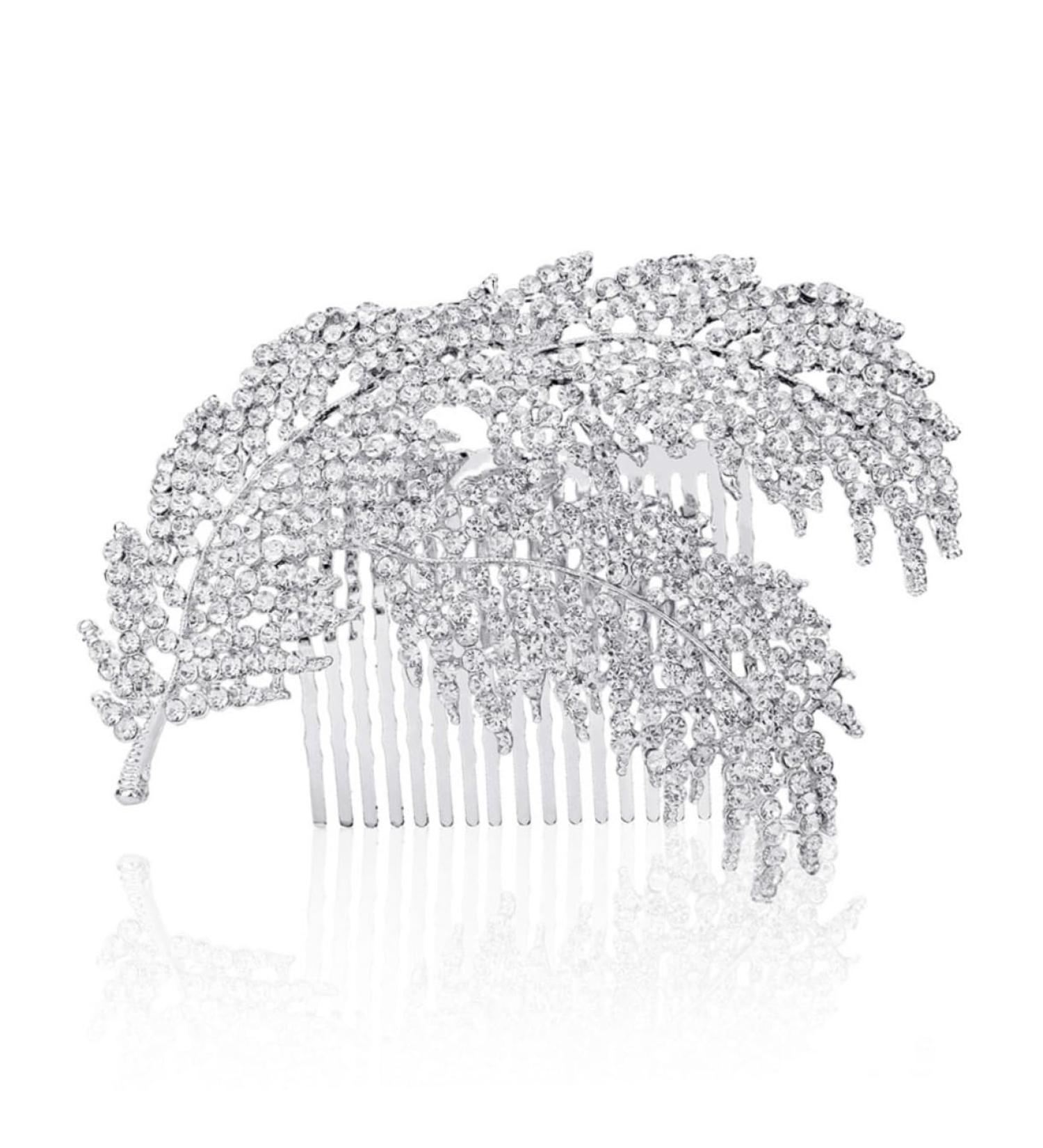 MAGICLULU Hair Comb Clip Tiara Bridal Wedding Hair Comb Hair Comb Slide Clip Hairpiece Rhinestone Hair Comb Rhinestone Comb Bride Dress Hairpin - Buy Online on GoSupps.com