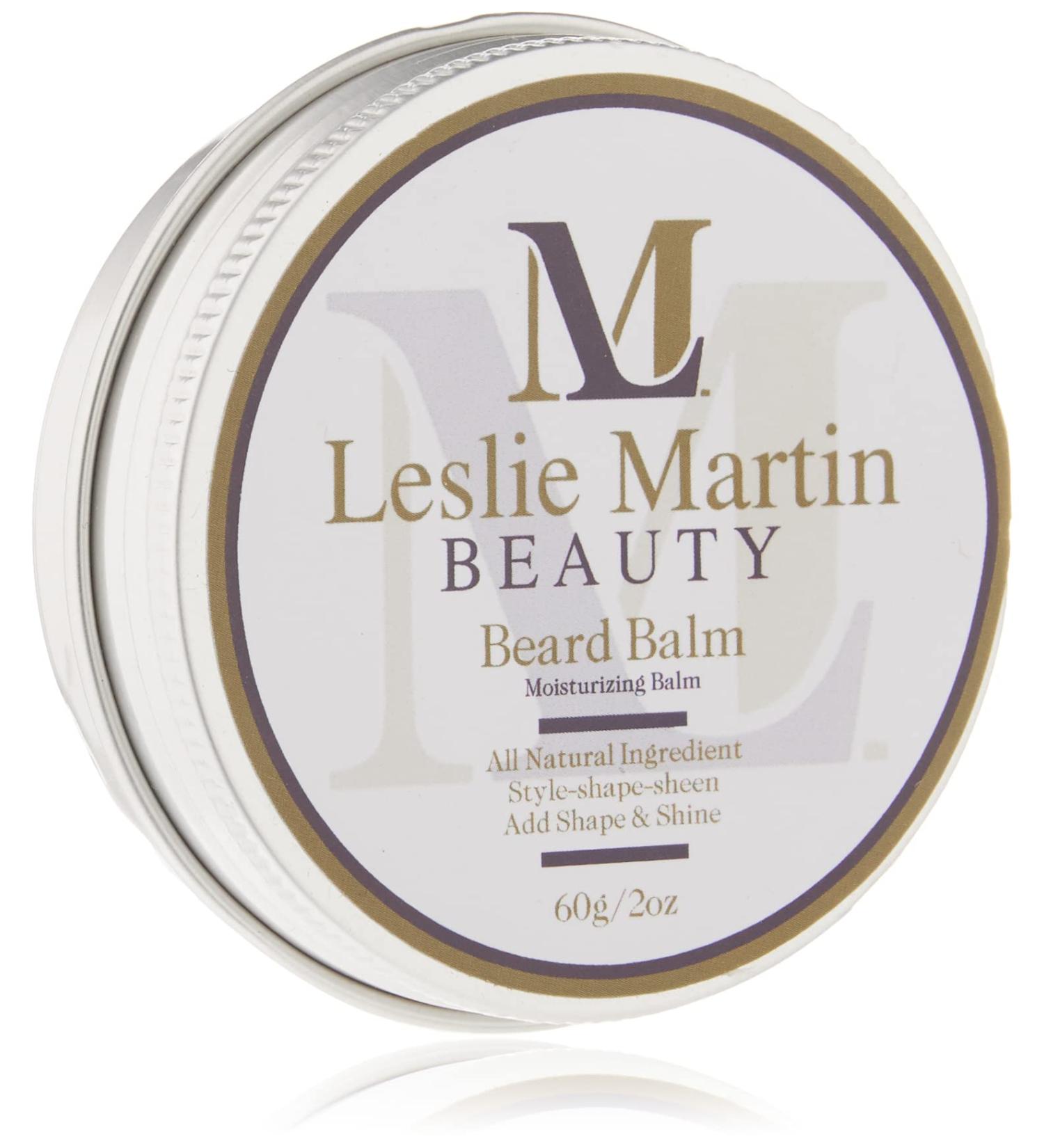 Leslie Martin Beauty Babassu Oil Men's Beard Balm | Prevents Razor Bumps | Moisturizing & Conditioning | Promotes Thicker & Fuller Beard | Adds Shine | Seals in Moisture | 60g/2oz - Buy Online on GoSupps.com