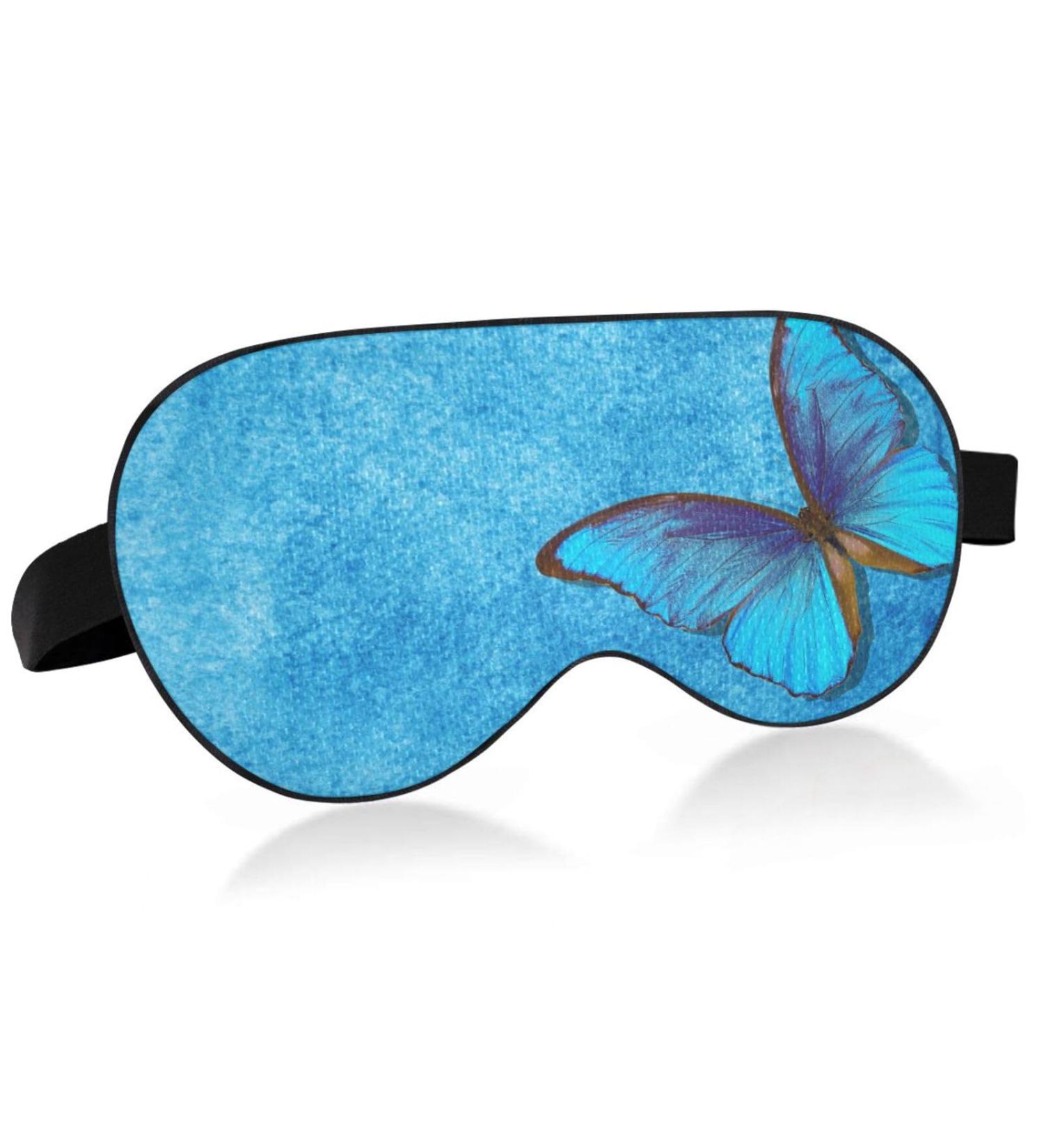 Hasikry Light Blocking Eye Mask for Deep Sleep - Breathable & Adjustable for Men and Women - Perfect for Travel, Yoga, and Meditation - Morpho Blue - Buy Online on GoSupps.com