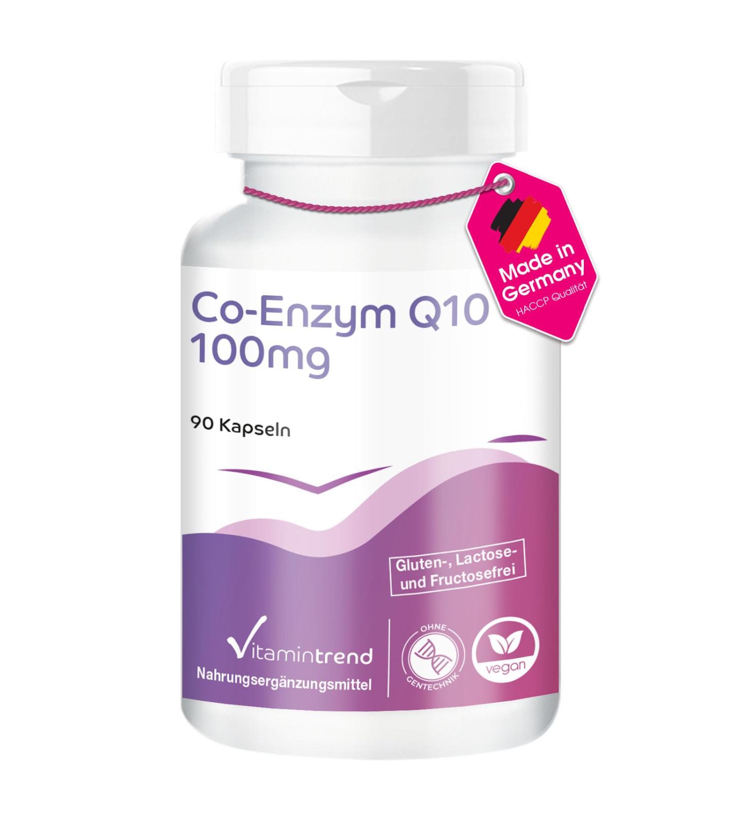 Buy Coenzyme Q10 100 mg - Vegan & Bioavailable Supplements | 90 High-Dose Capsules from Germany | Vitamin Trend - Buy Online on GoSupps.com