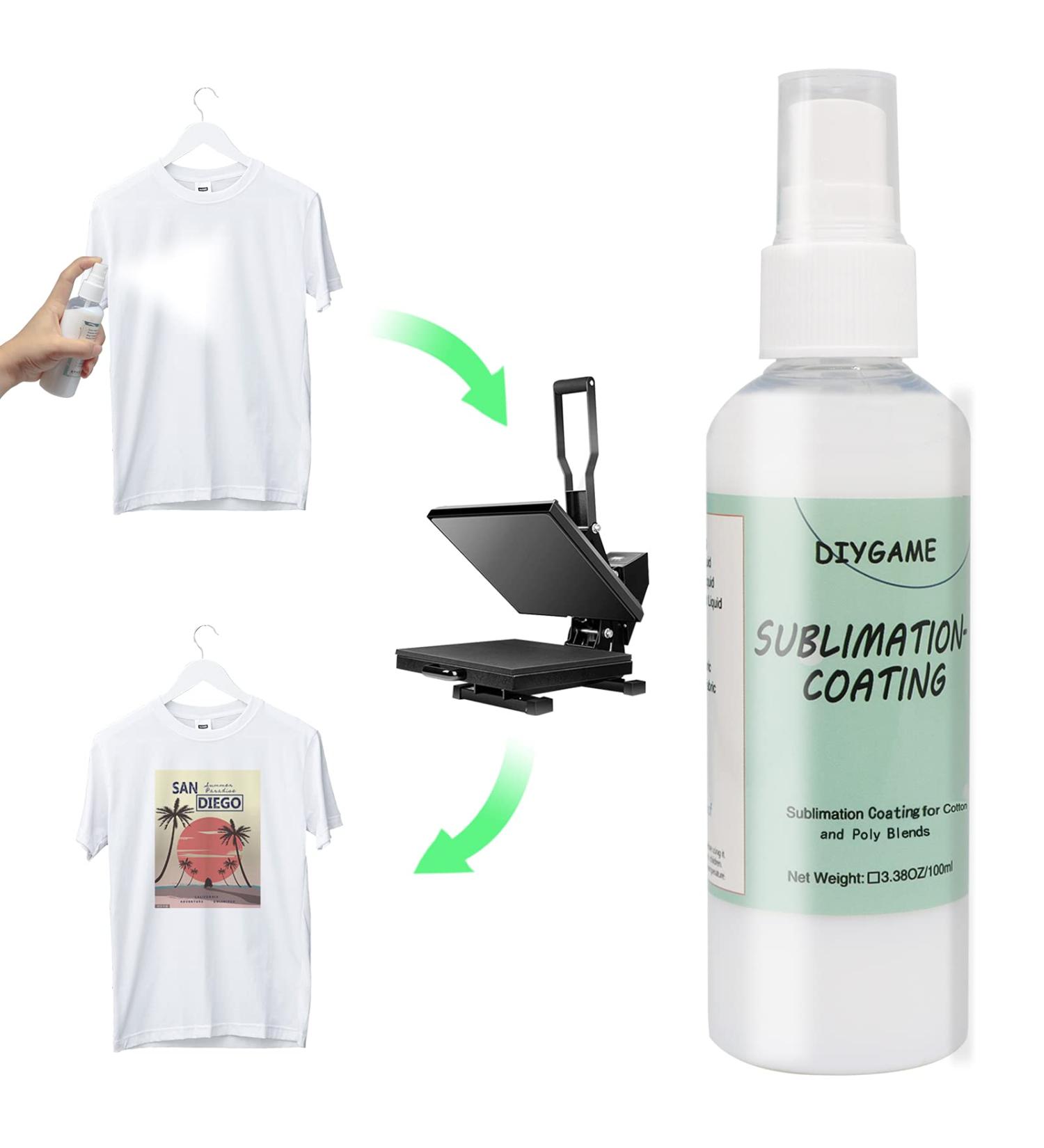 Sublimation Spray for Cotton, Polyester & All Fabrics - Brighter Colors, No Mixing - 3.38 oz - Buy Online on GoSupps.com