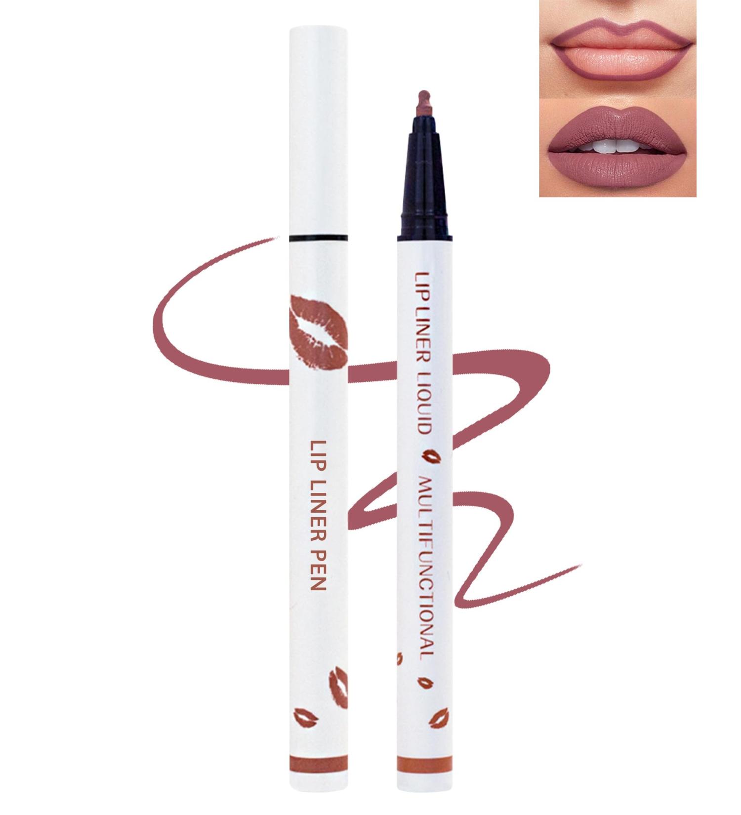 Matte Waterproof Lip Liner Stain Marker Pen - Long Lasting Smudge-Proof Liquid Lipstick & Tint - Gift for Women - 03# Mocha - Buy Online on GoSupps.com