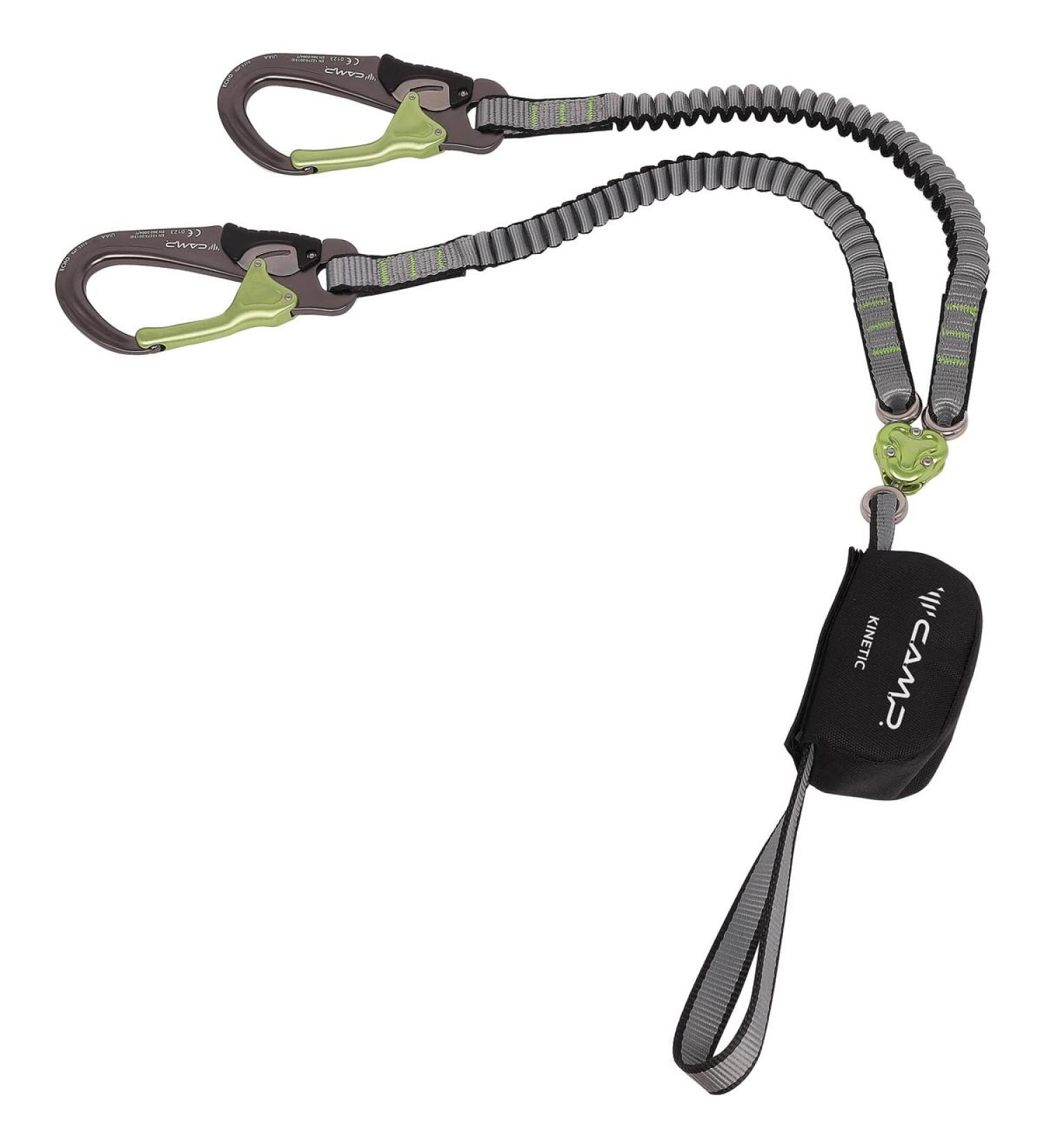 CAMP Kinetic Gyro Rewind Pro Grey - Effective functional via ferrata set size 95-115 cm - colour Grey - Green