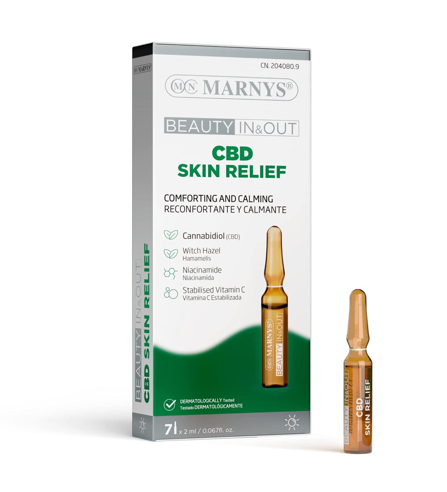  Marny's Marny's CBD Skin Relief Cosmetic Ampoules for Irrituous Skin with Atopic Tendency 7 x 2 ml ampoules for two weeks CBD (Cannabidiol) Niacinamide and Stabilized Vitamin C 60g - Buy Online on GoSupps.com
