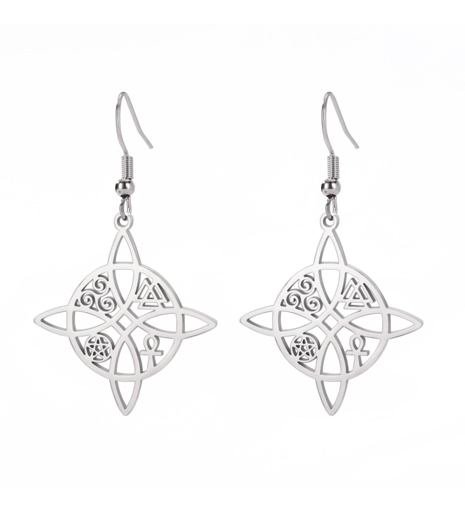 DreamTimes Witchknotes Earrings for Women | Celtic Stainless Steel Witchcraft Amulet Jewelry | Perfect Gift for Girlfriend & Christmas - Buy Online on GoSupps.com