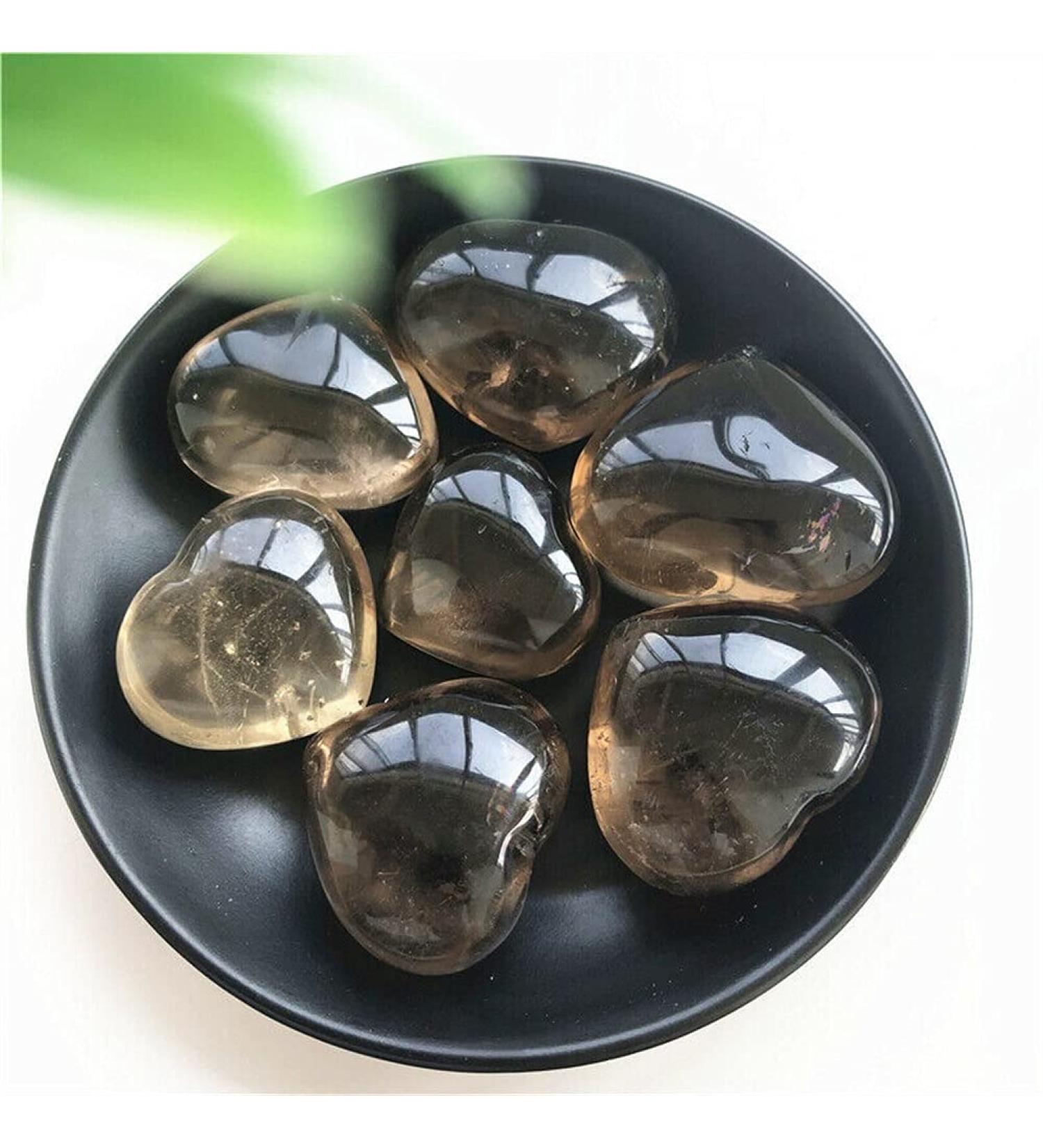 1pc Natural Beautiful Smoky Quartz Quartz Crystal Heart Decoration Natural Quartz Crystals Reiki Stone PEIQIYIN Stone Mineral Specimen - Buy Online on GoSupps.com