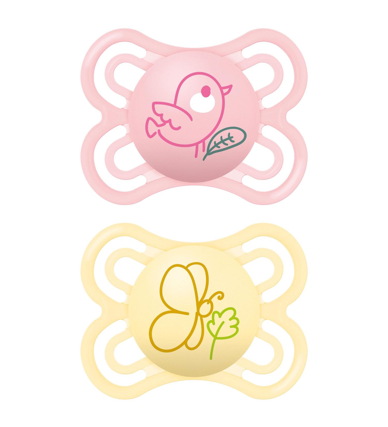 MAM PERFECT S195 Schnuller Set | Silicone Pacifier for Babies 0+ Months | Self-Sterilizing Box | Pink 2-Part Set - Shop Now! - Buy Online on GoSupps.com