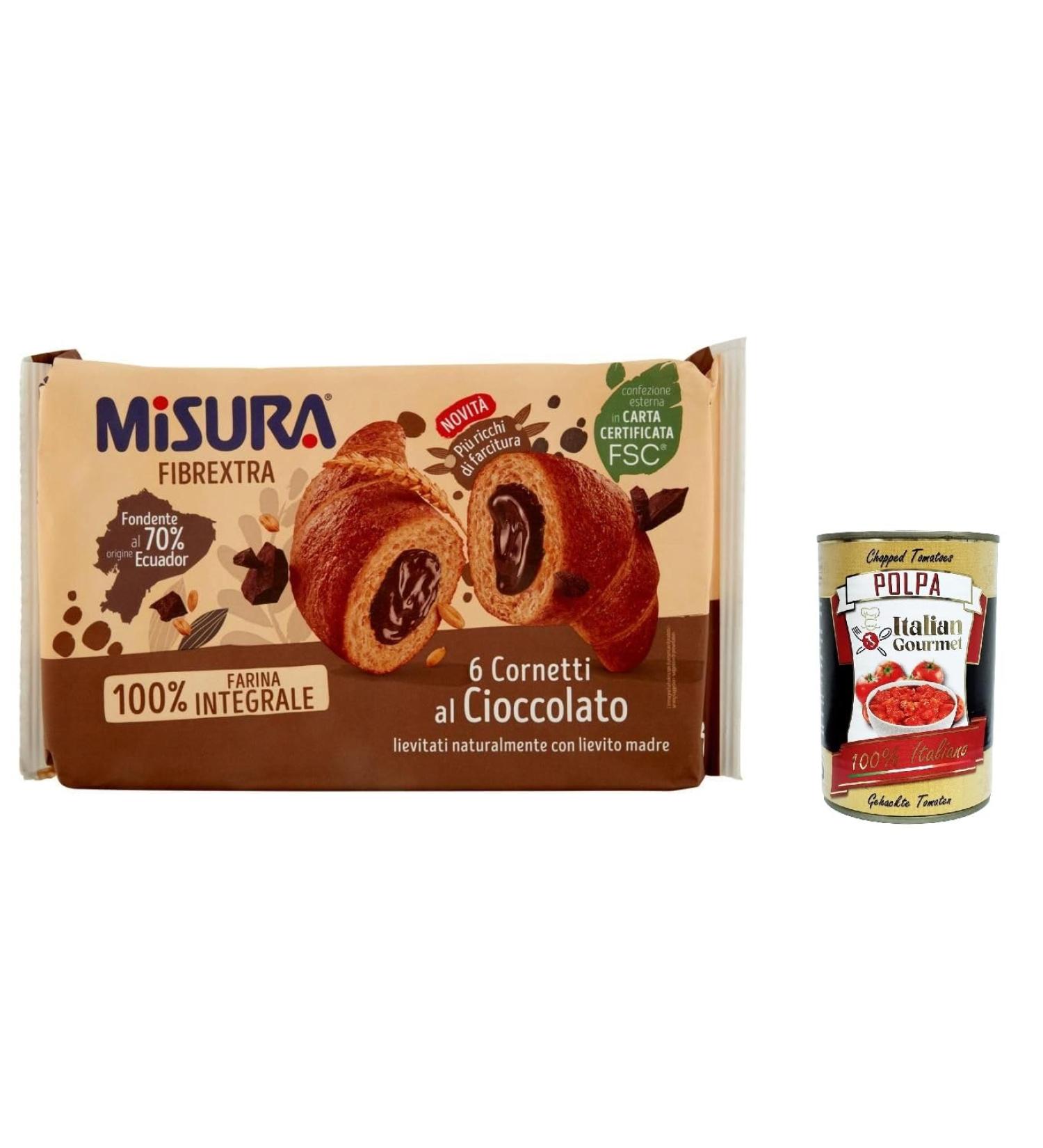  Italian Gourmet E.R. Misura Cornetti Fibrextra Cioccolato Lot de 6 croissants au chocolat 100 % farine compl te 300 g + Pulpa Italian Gourmet 400 g - Buy Online on GoSupps.com