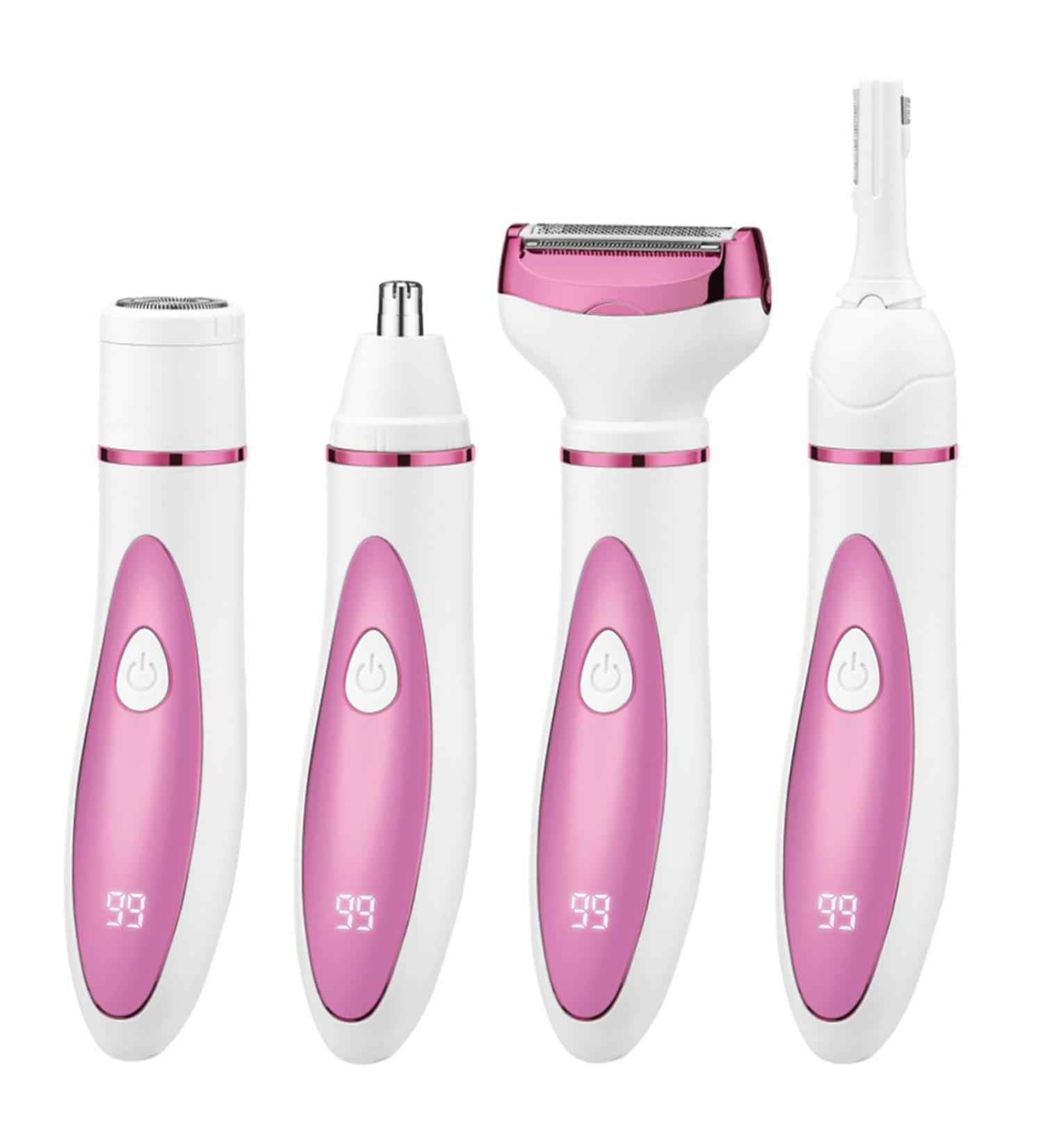 Yolispa 4-in-1 Electric Shaver for Women | Cordless Wet & Dry Hair Remover for Legs & Face - White - Buy Online on GoSupps.com