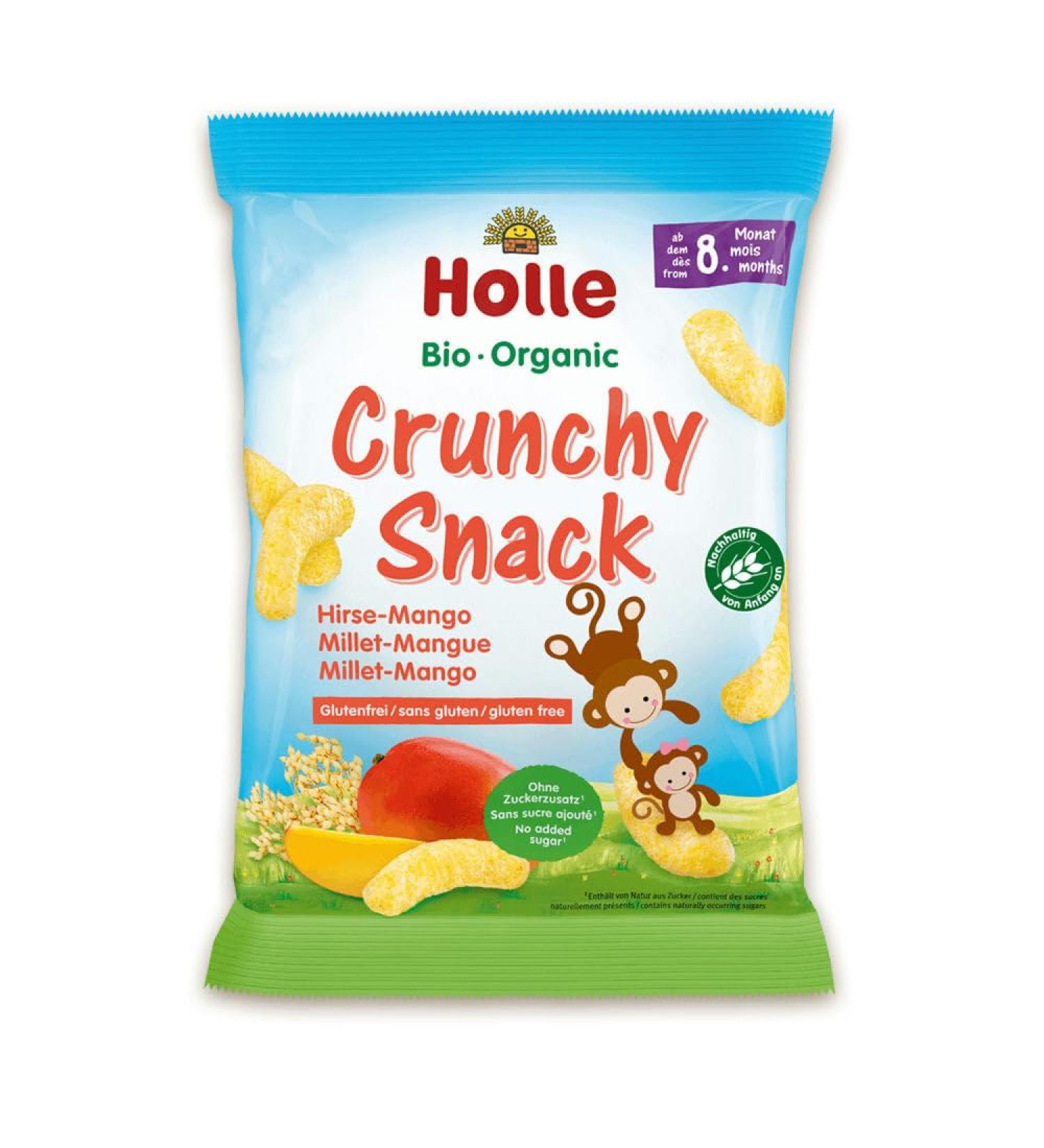 Holle Crunchy Snack Millet Mangue Sans Gluten +8m Bio 25g