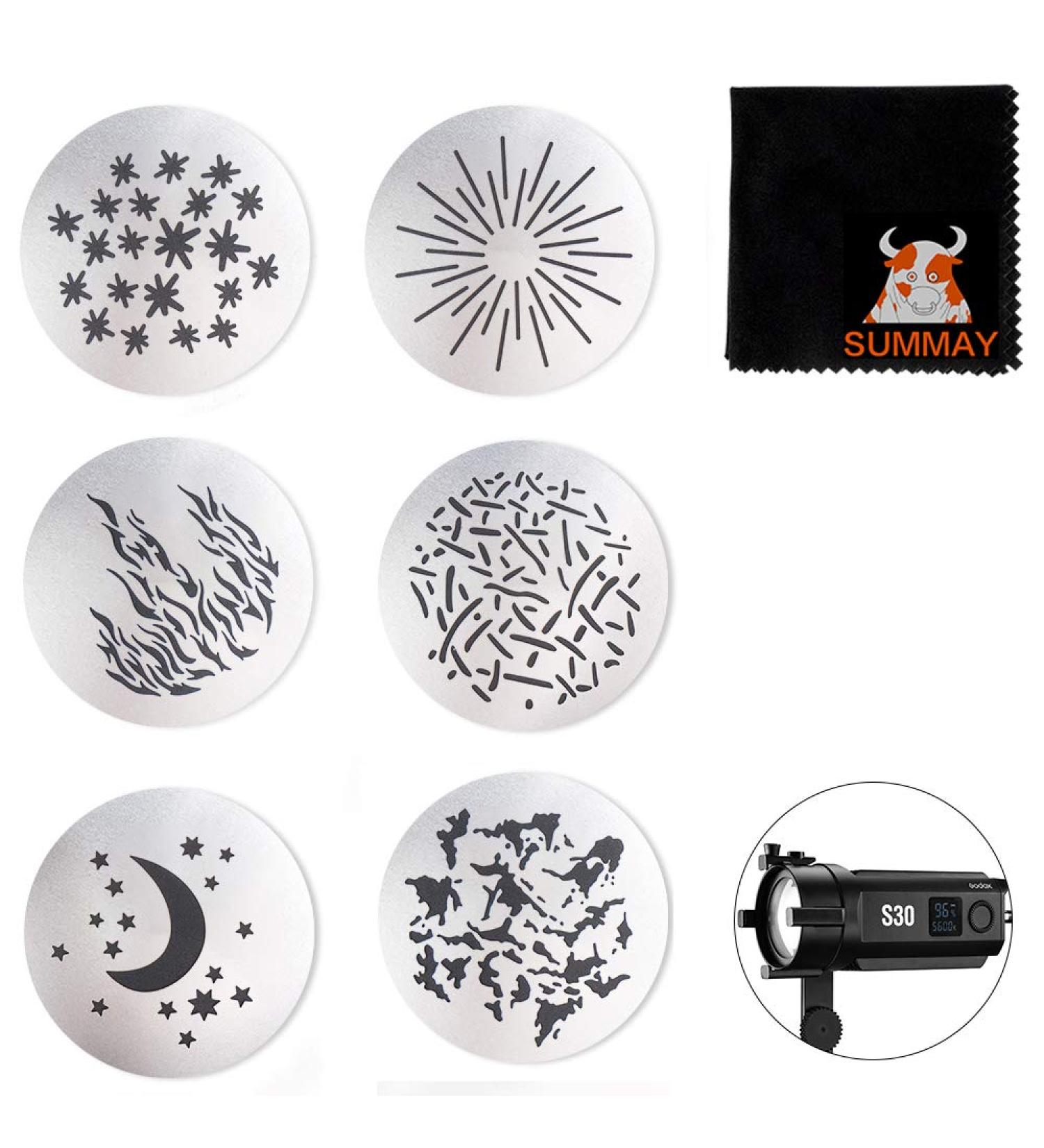 Godox SA-09-001 Gobo Set for S30 LED Light - Creative Effects | SUSA09001 - Buy Online on GoSupps.com