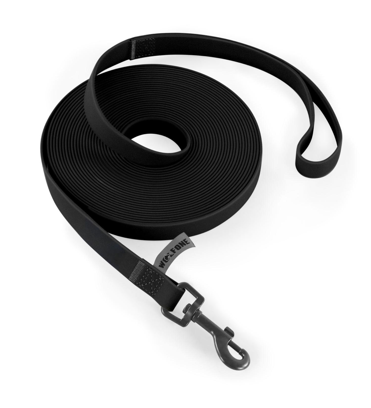 Wolfone 6m Black Dog Tow Line - Waterproof Durable Training Leash for Recall Swimming Camping & More - Buy Online on GoSupps.com